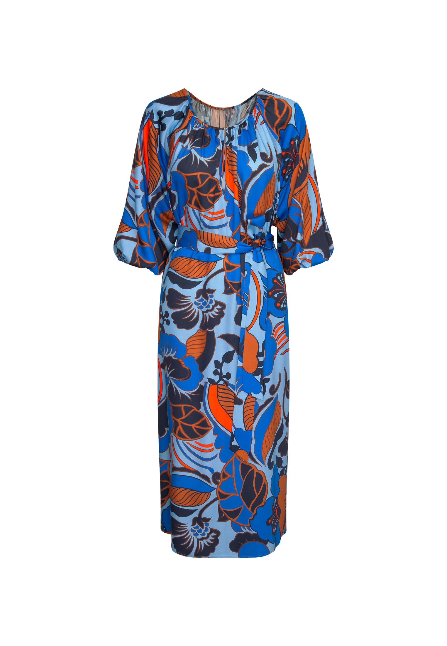 seidensticker Sommerkleid »Schwarze Rose«, 3/4-Arm Rundhals Floral