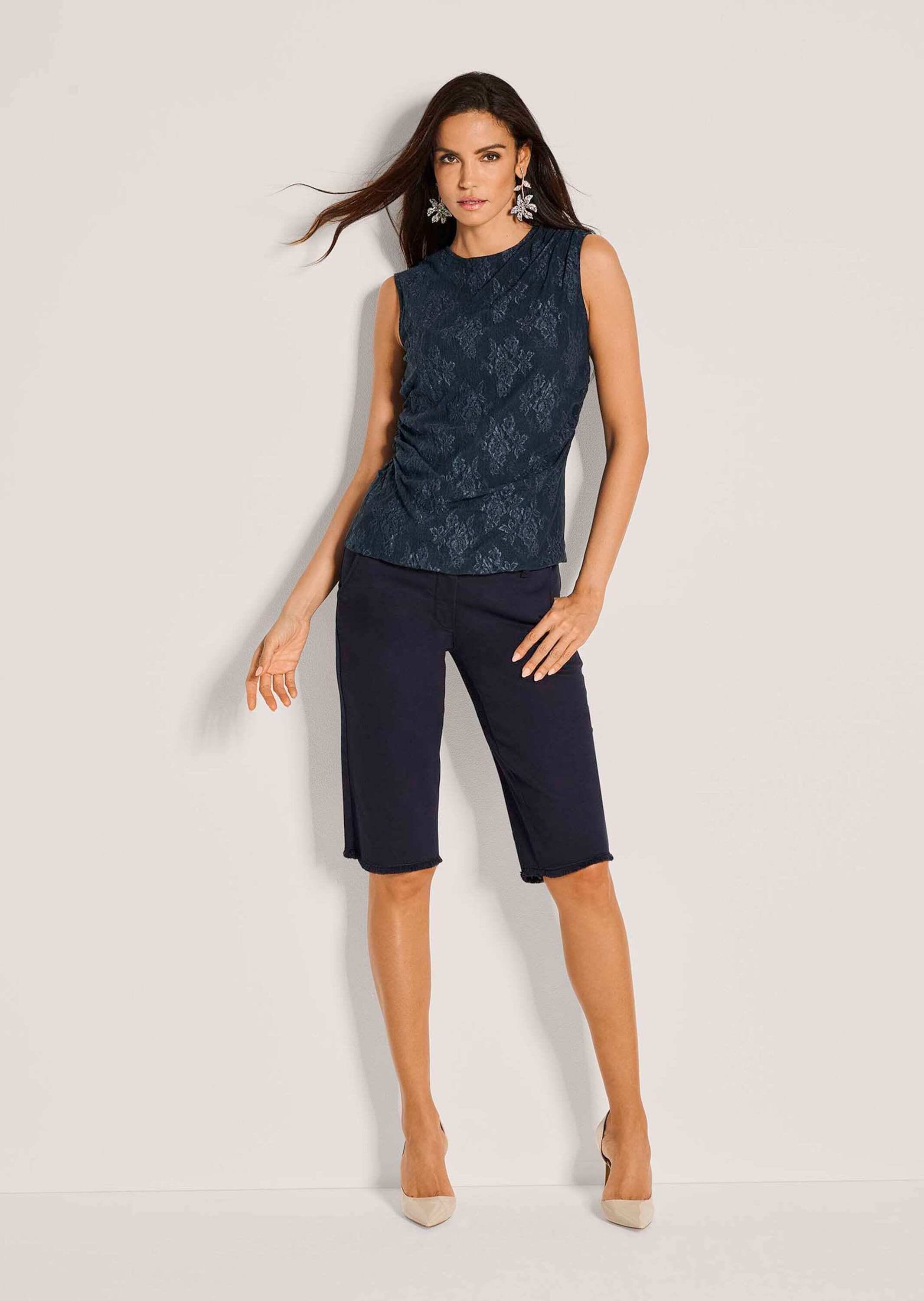 MADELEINE Kurzarmshirt »Shirt Shirt« Edles Spitzentop mit Jerseyfutter und seitlicher Raffung