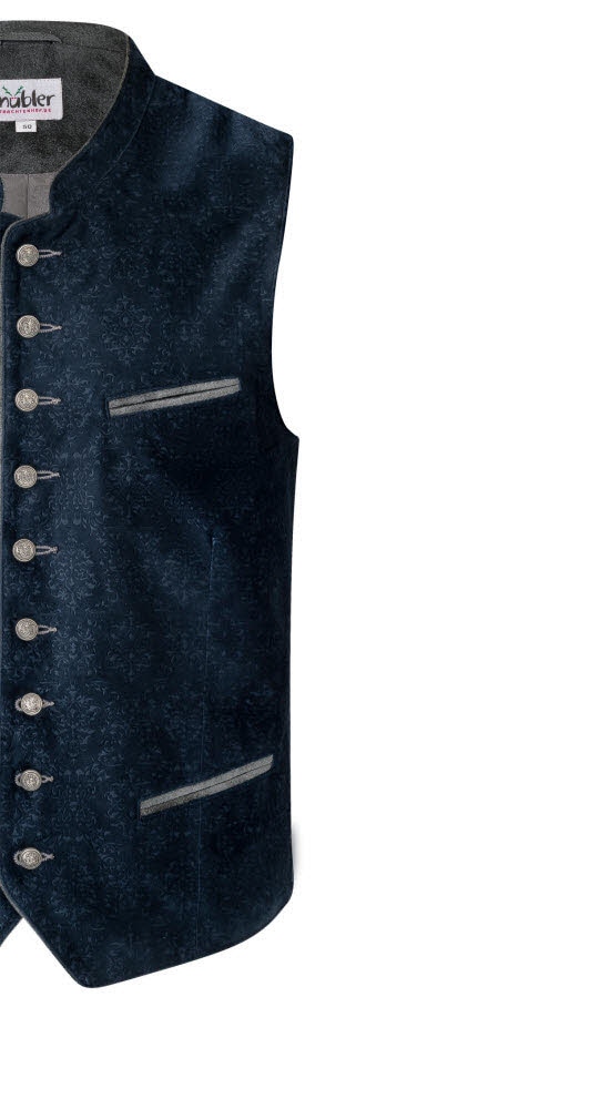 Nübler Trachtenweste »Trachtengilet Kilian« 1 Blau