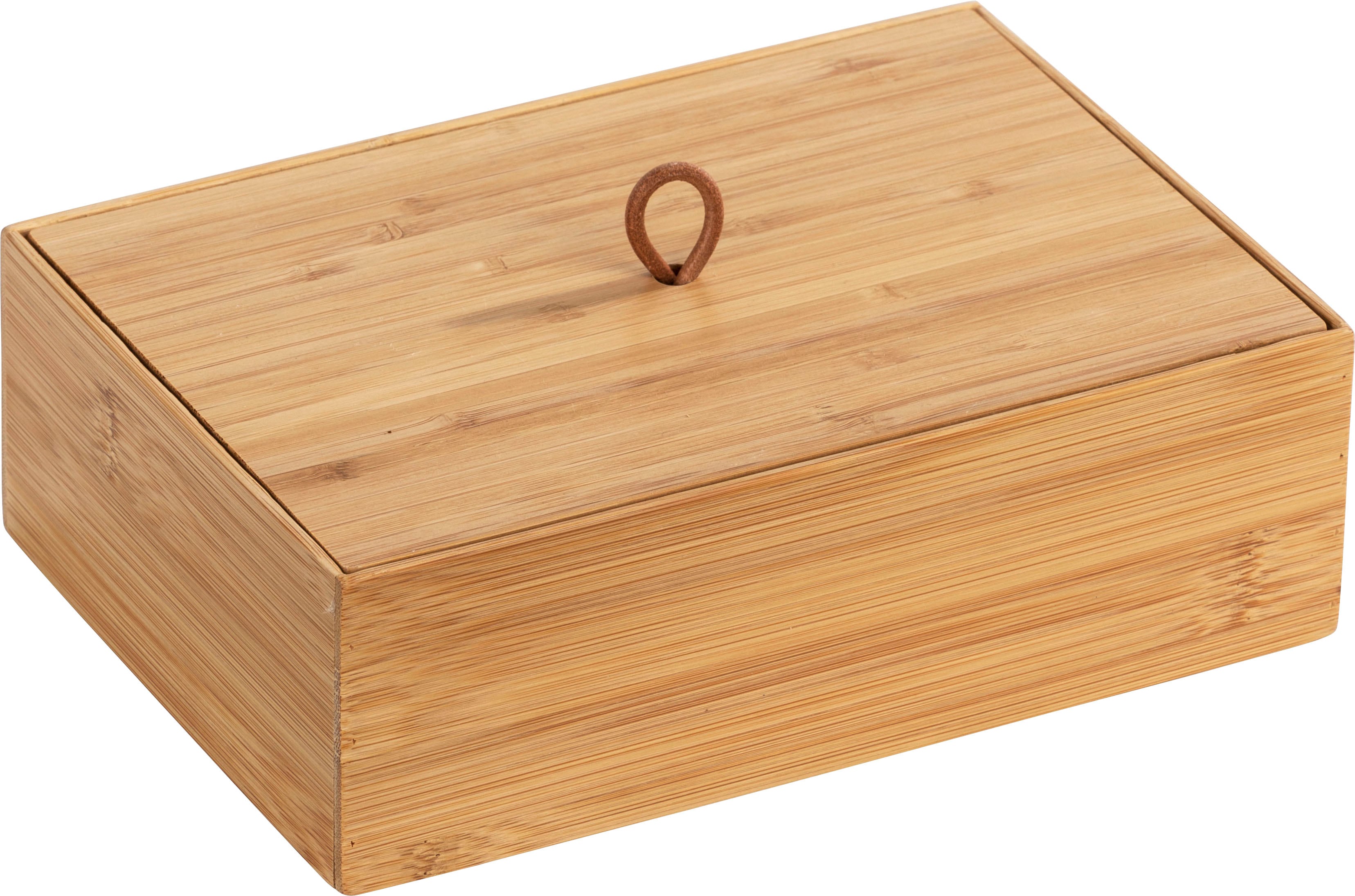 Wenko Aufbewahrungsbox »Terra« mit Deckel und praktischer Schlaufe in beige, Größe B/H/T: 22 cm x 7 cm x 15 cm