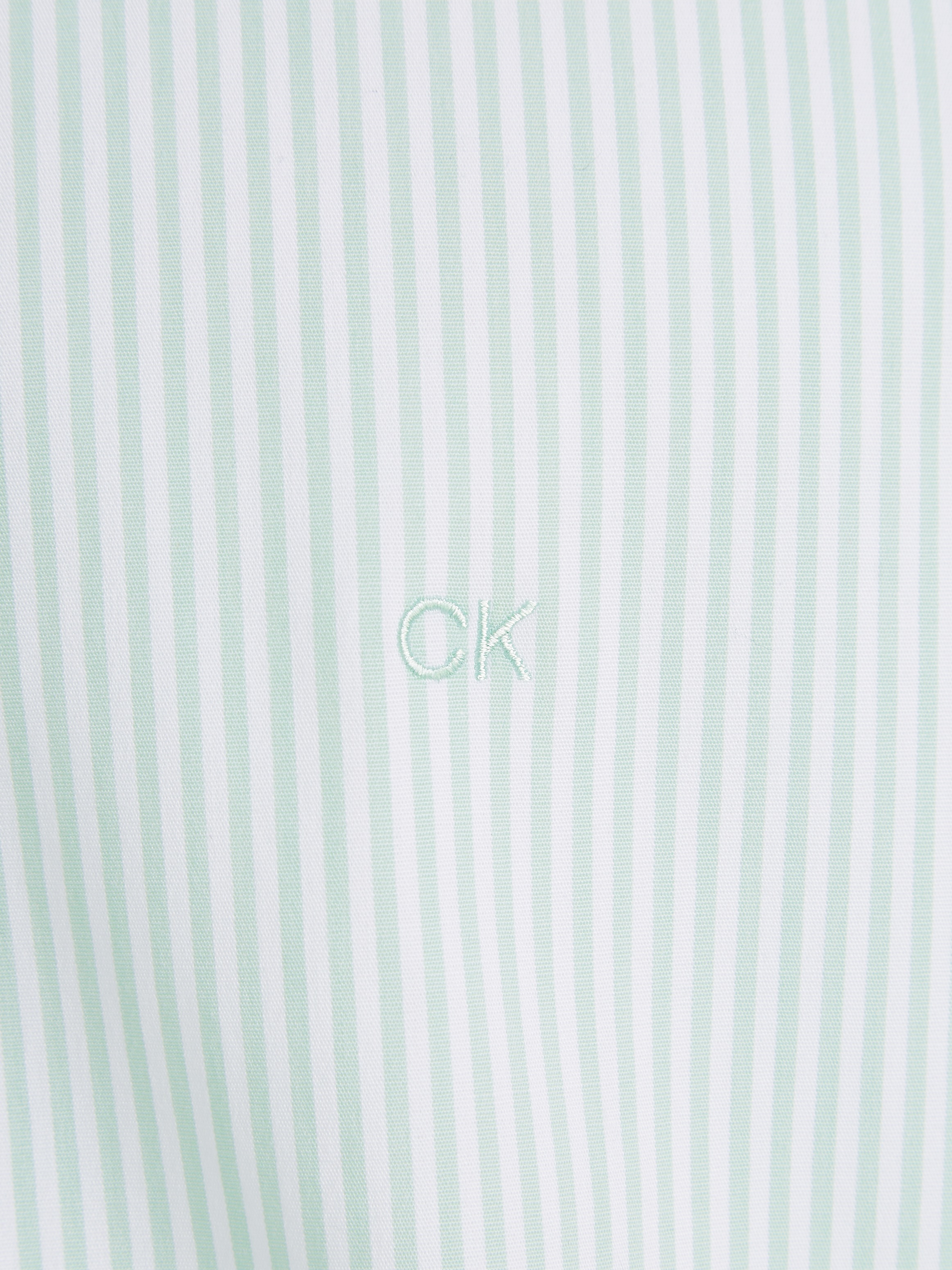 Calvin Klein Langarmhemd »POPLIN STRIPE SLIM SHIRT«, mit Logoprägung