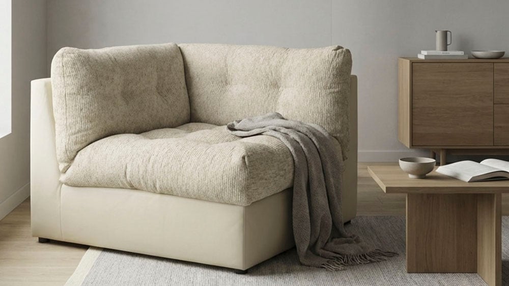 DOMO collection Sofa-Eckelement »Caleo, B/T: 119/117 cm, modular, großzügige Polsterung« erweiterbar mit Sofaelement, Einzelsofa