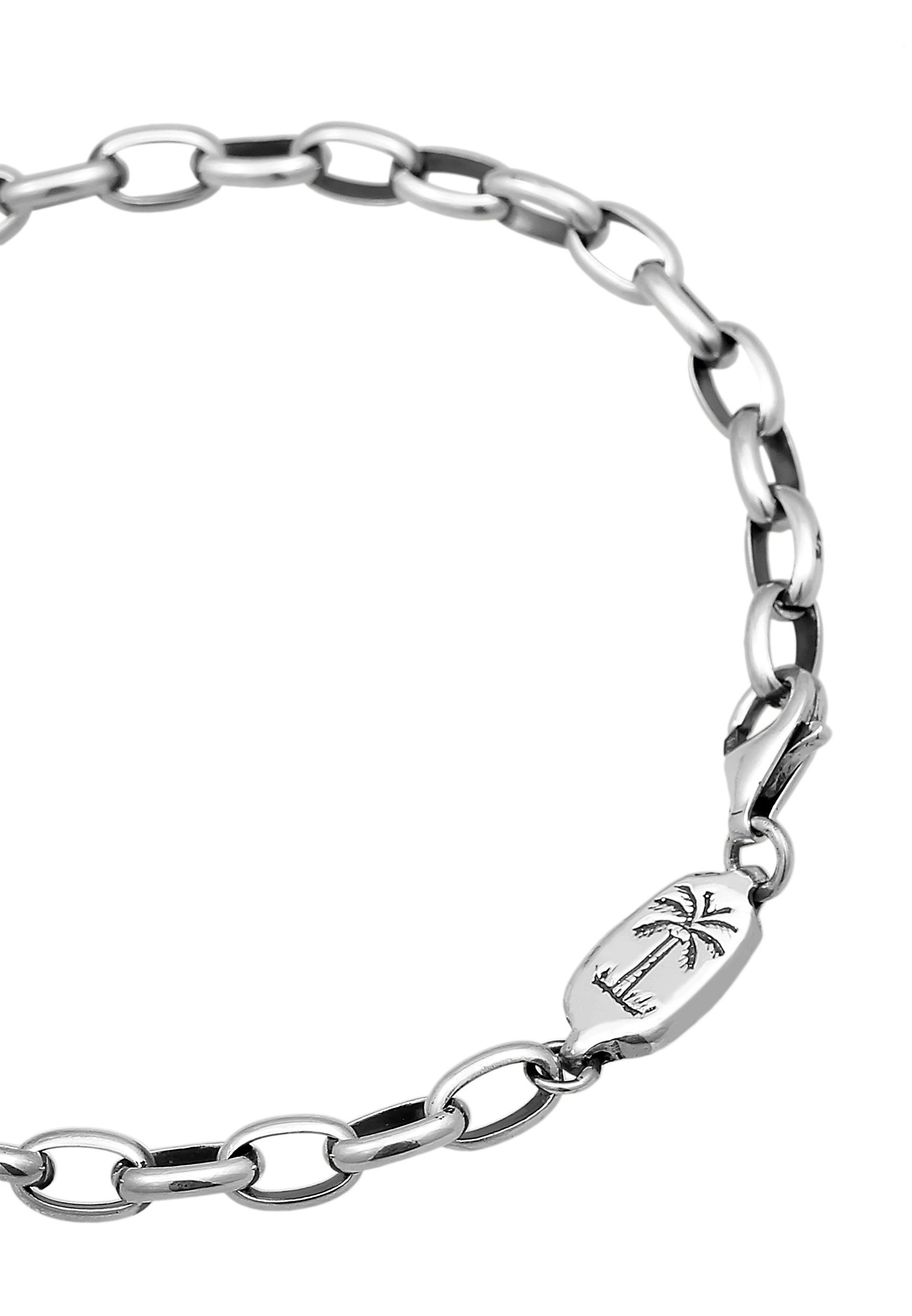 HAZE & GLORY Armkette »Armband Ankerkette Palme Basic 925 Silber«