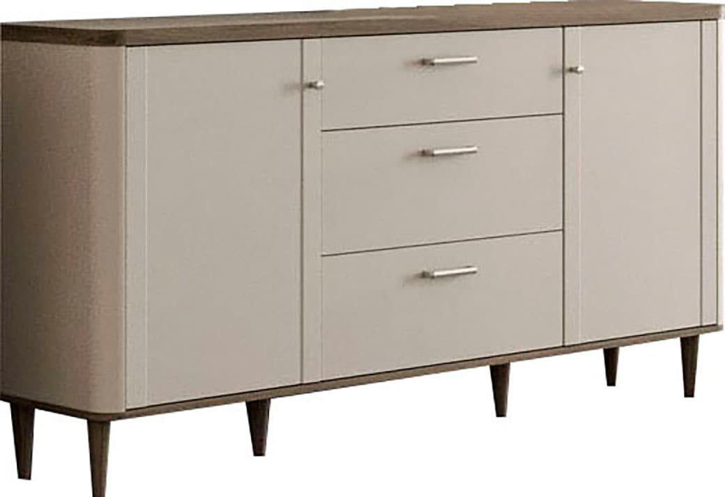 FORTE Sideboard »Lacetti« B/H/T 179,8/91,7/41,2 cm Echtholzfüße