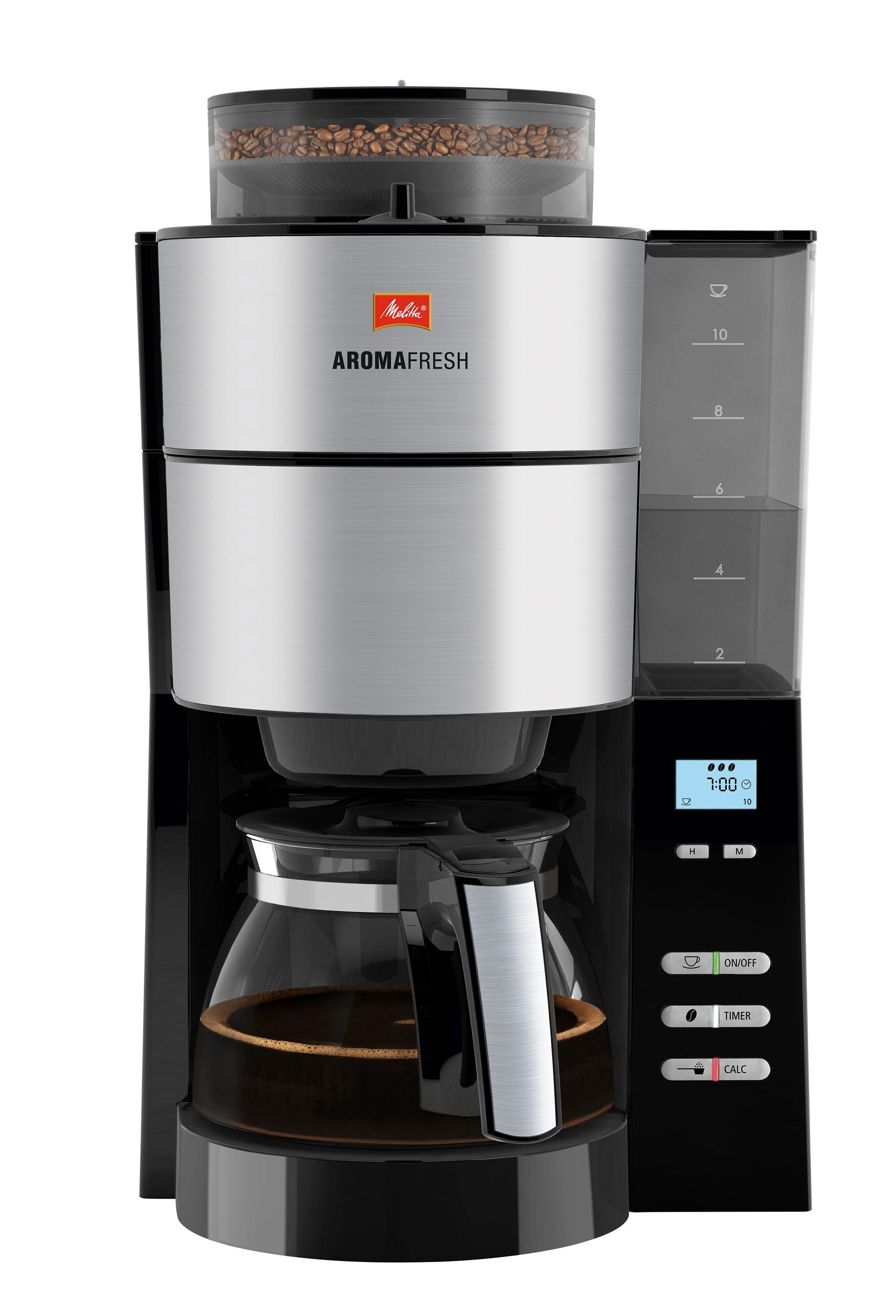 Melitta Kaffeemaschine mit Mahlwerk »AromaFresh 102101«, Papierfilter