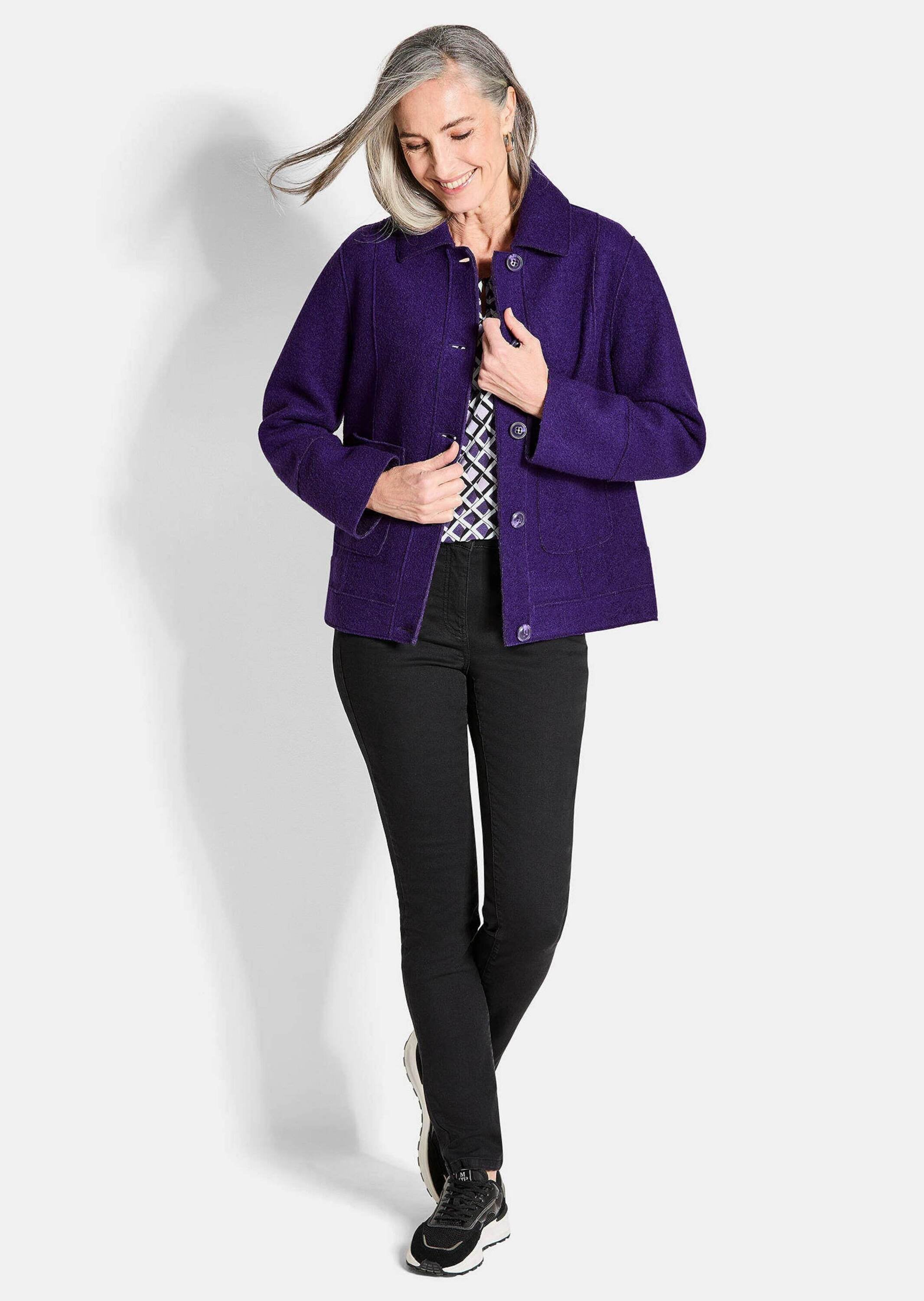 GOLDNER Kurzjacke »Elegante Wolljacke mit Hemdkragen«