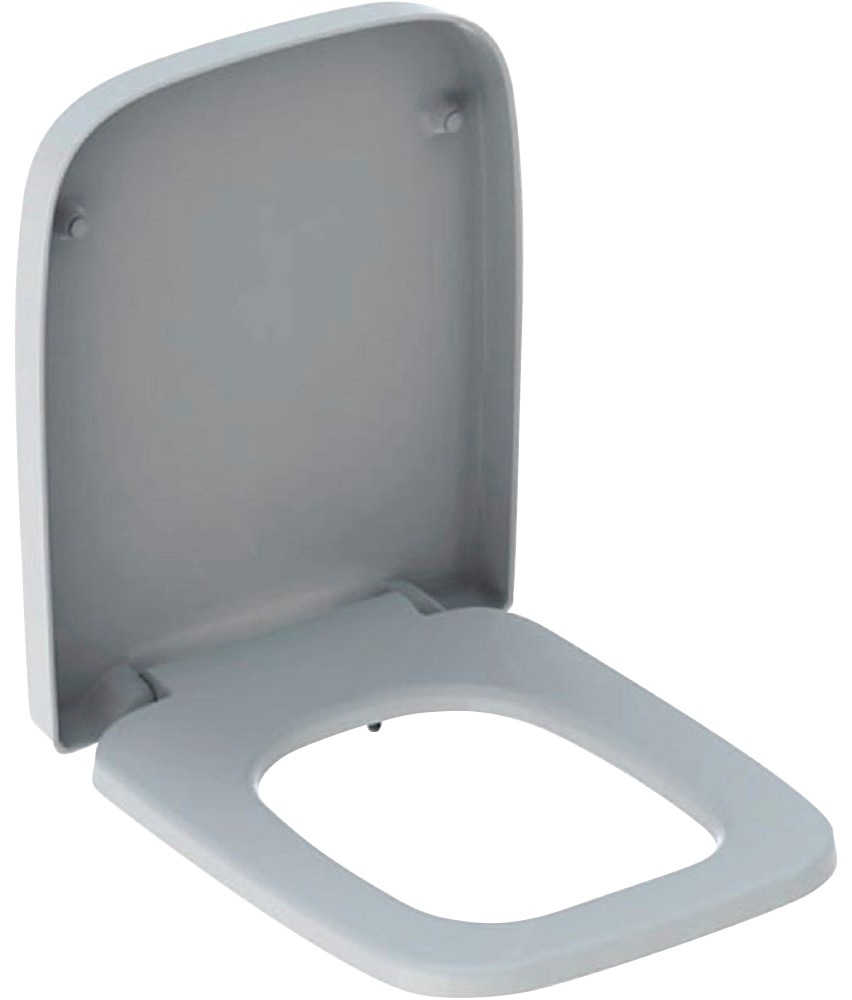 GEBERIT WC-Sitz »Renova Plan«, (2 St.), eckiges Design, Befestigung von oben, weiß