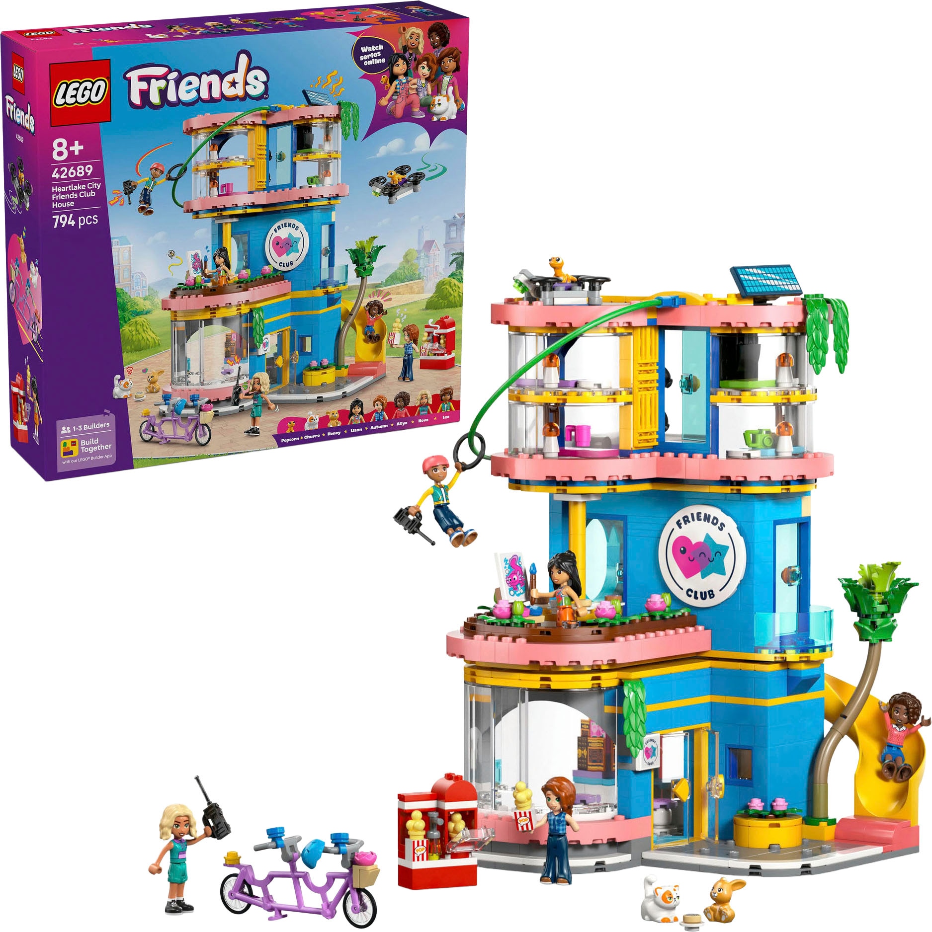 LEGO® Konstruktionsspielsteine »Heartlake City Clubhaus der Freunde (42689), LEGO Friends« Made in Europe