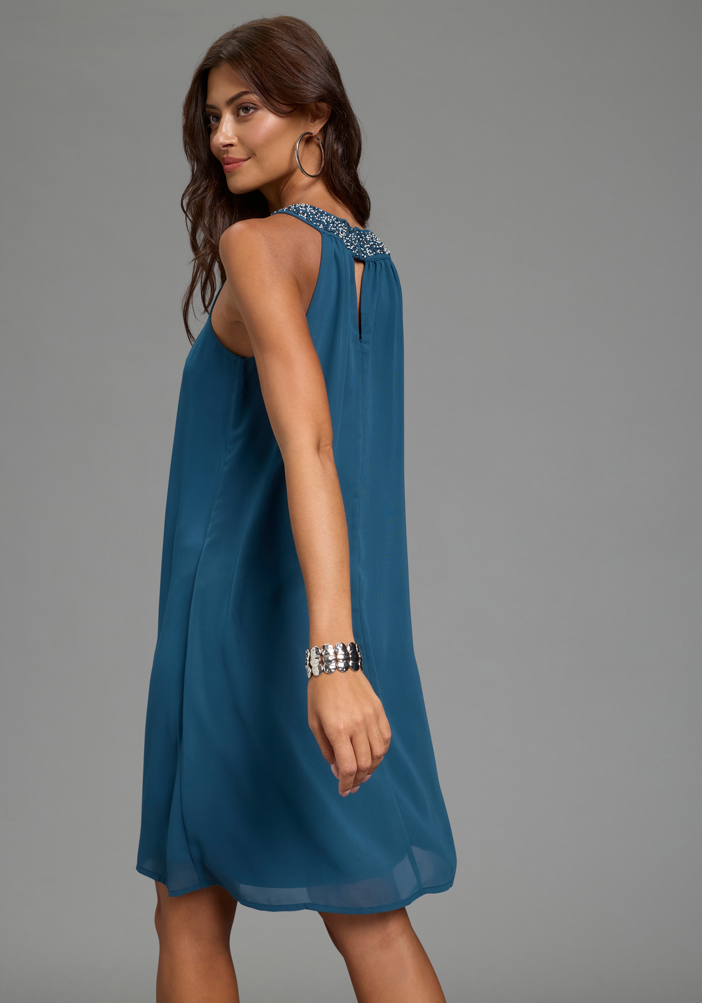 Laura Scott Abendkleid für besondere Anlässe, aus Georgette mit Jerseyfutter, kniefrei