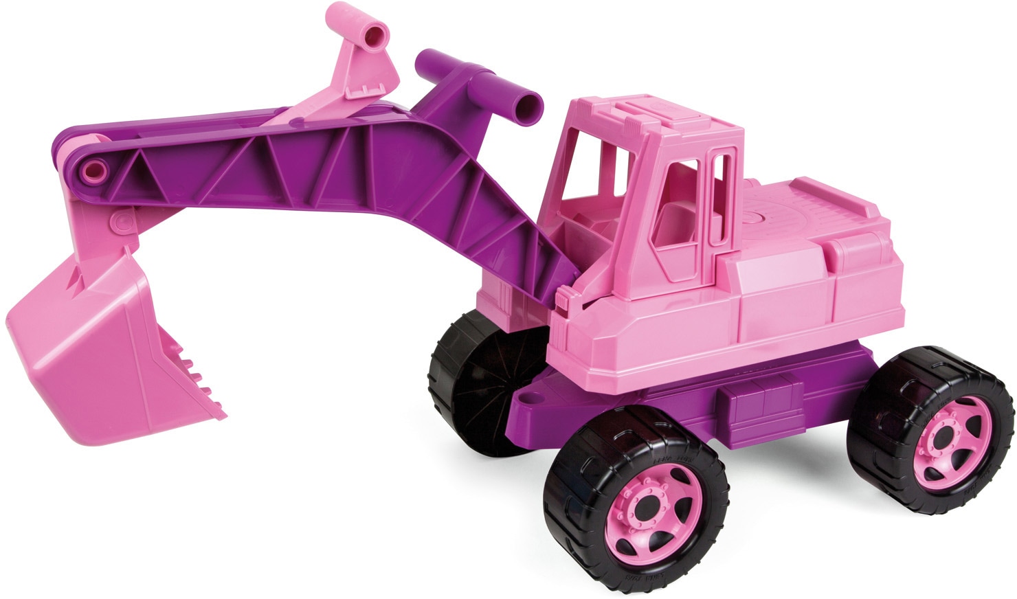 Spielzeug-Aufsitzbagger »Giga Trucks, rosa«, Made in Europe