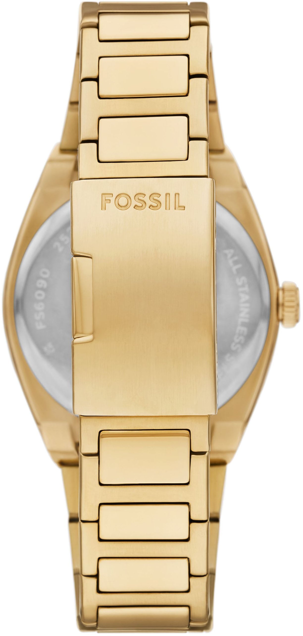 Fossil Quarzuhr »EVERETT«, Armbanduhr, Herrenuhr, Edelstahlarmband, analog, Tag