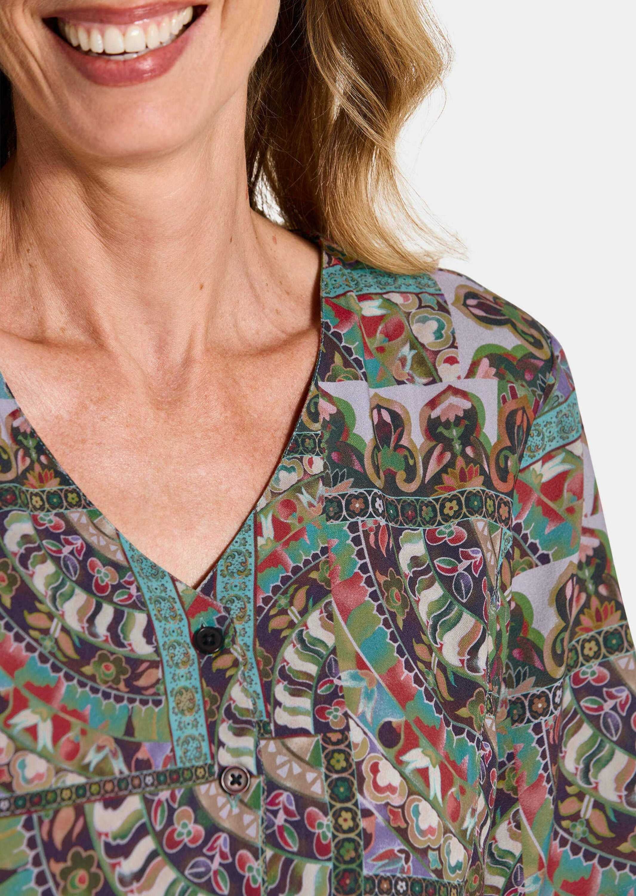 GOLDNER Sommerkleid »Kurzgröße Farbenfrohes Kleid aus reiner Viskose«