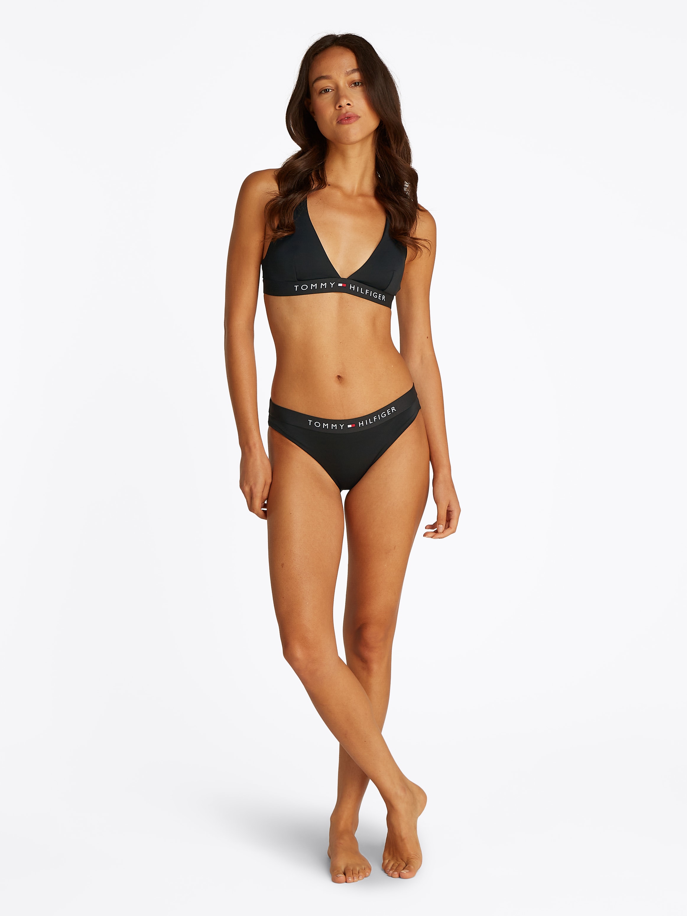 Tommy Hilfiger Swimwear Triangel-Bikini-Top »HALTER RP«, mit Logoschriftzug, mit Steckverschluss