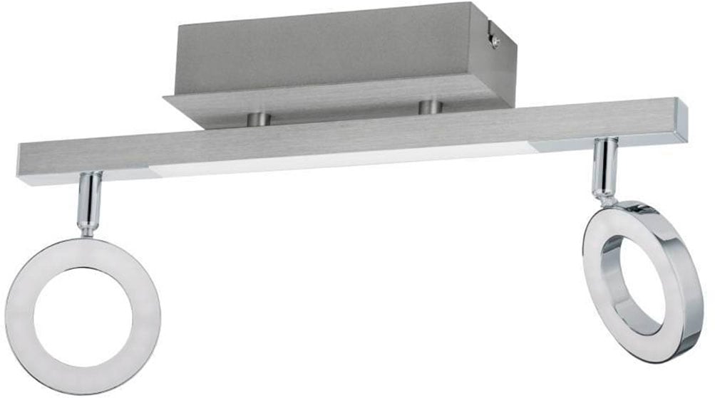 EGLO LED Deckenspots »CARDILLIO 1 Deckenlampe, Chrom, 2 flammig, schwenkbare Lampenköpfe«, 2 flammig, Leuchtmittel LED-Board | LED fest integriert, Spot, warmweißes Licht, Wohnzimmer, Esszimmer, Küche, Flur, 39x8,5cm