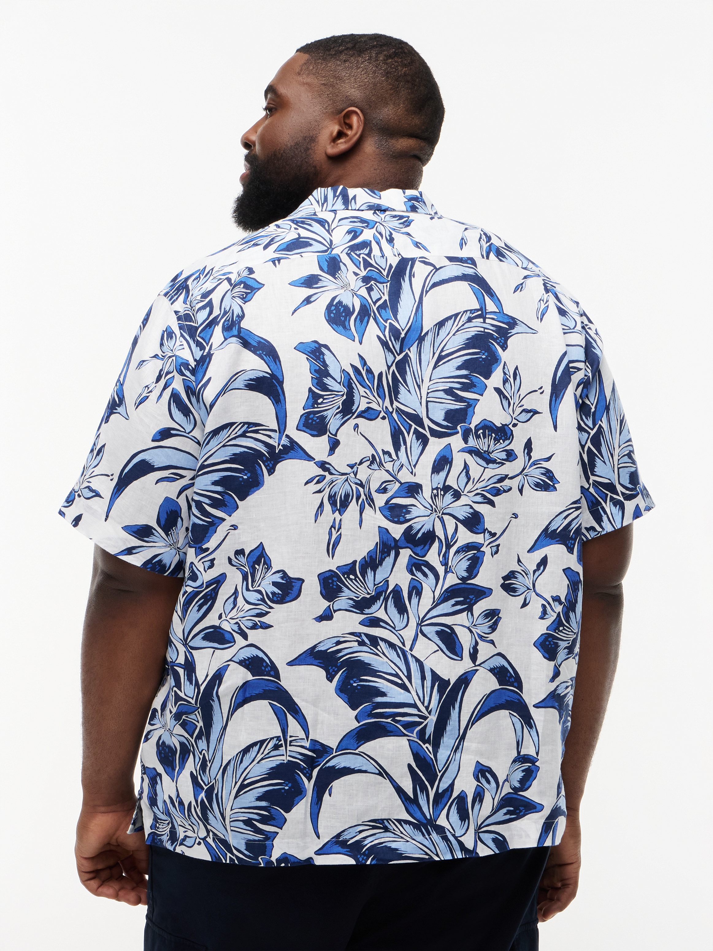 Tommy Hilfiger Big & Tall Kurzarmhemd »BT-LINEN FLORAL AOP« Leinenhemd, regular fit, Große Größen