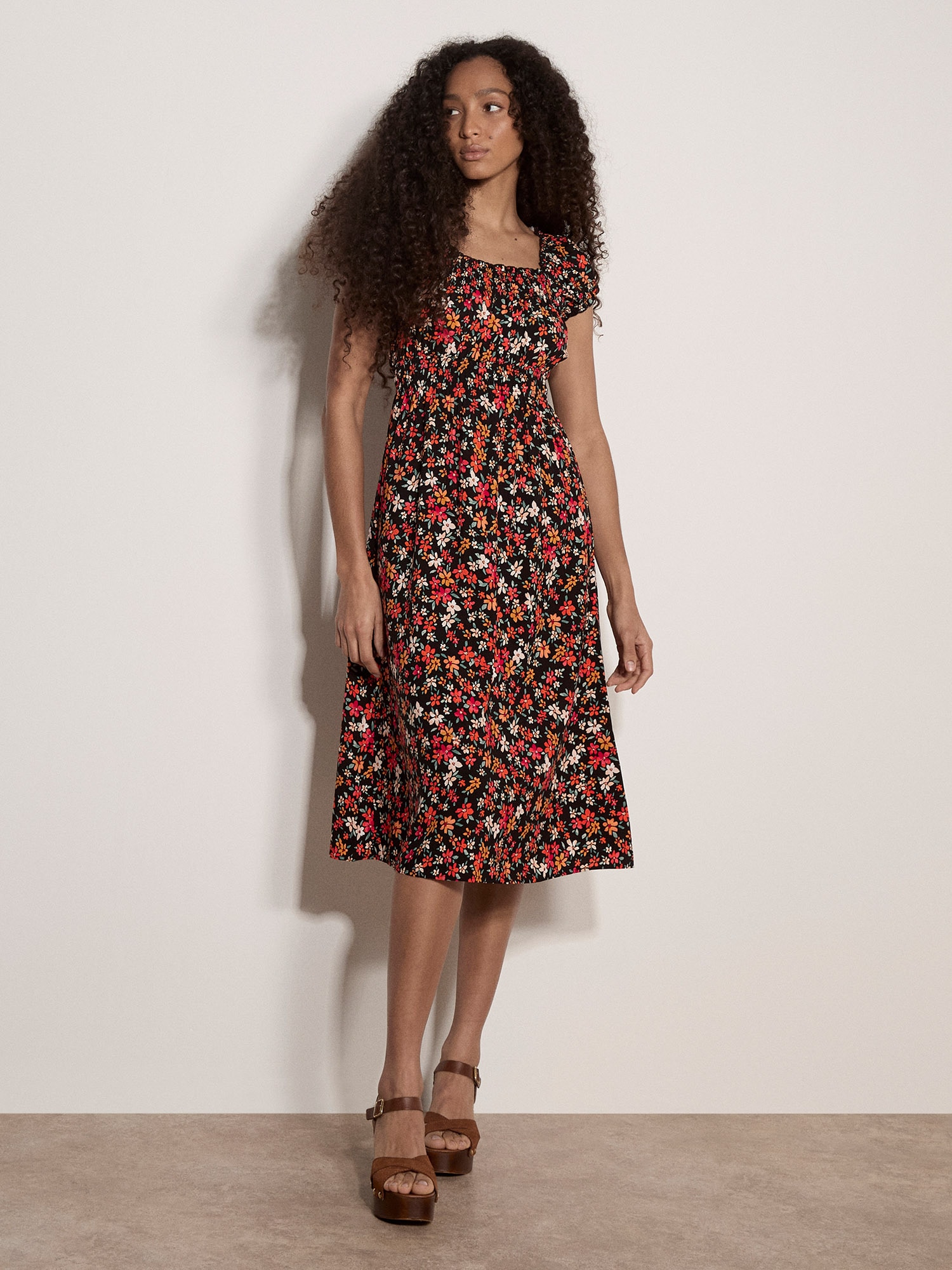 Apricot Midikleid »Midikleid« mit Smokdetails