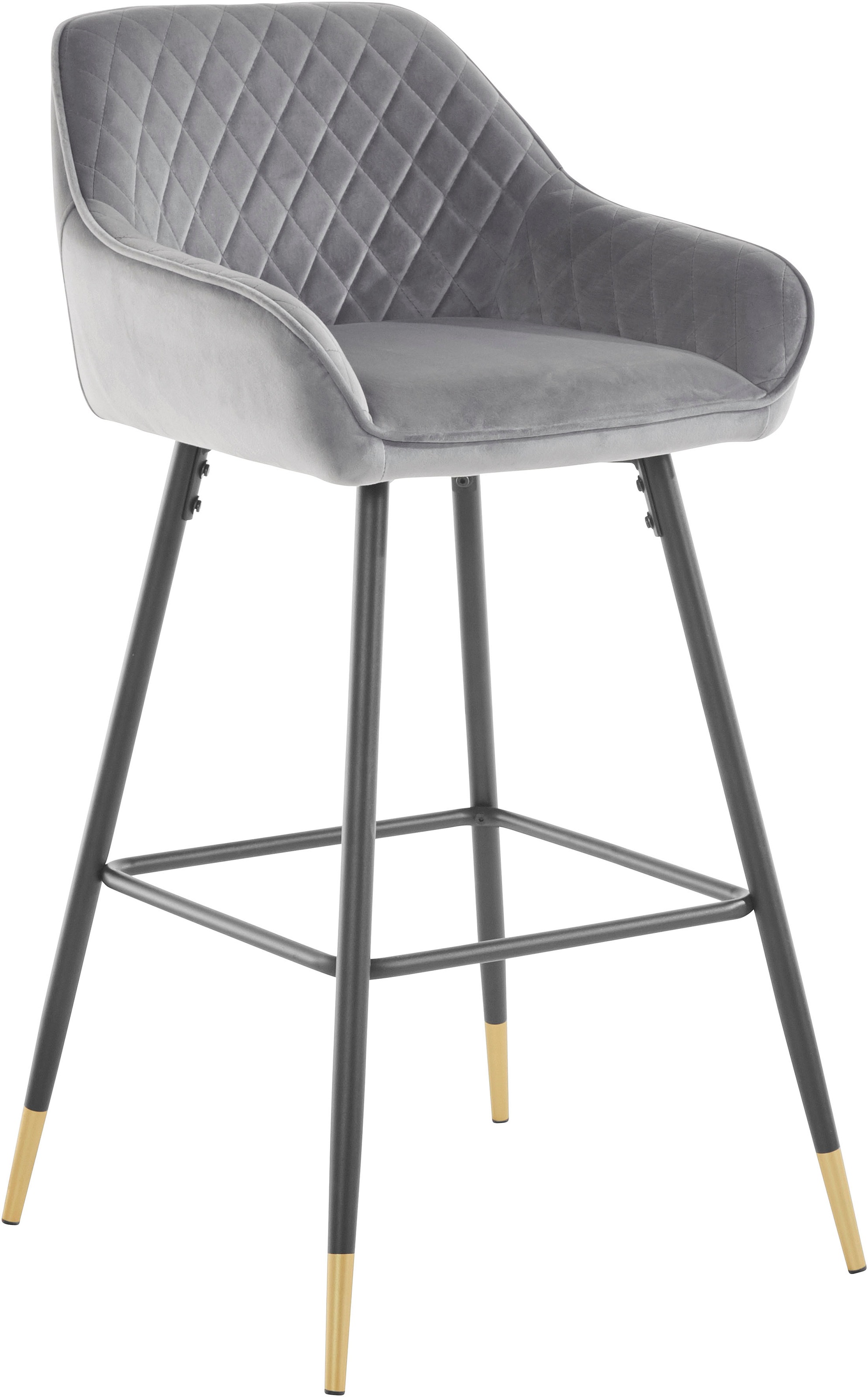 my home Barhocker »Bianca«, (1 St.), Bezug in Velourstoff, Sitzhöhe ca. 76 cm, maximale Belastbarkeit 120kg