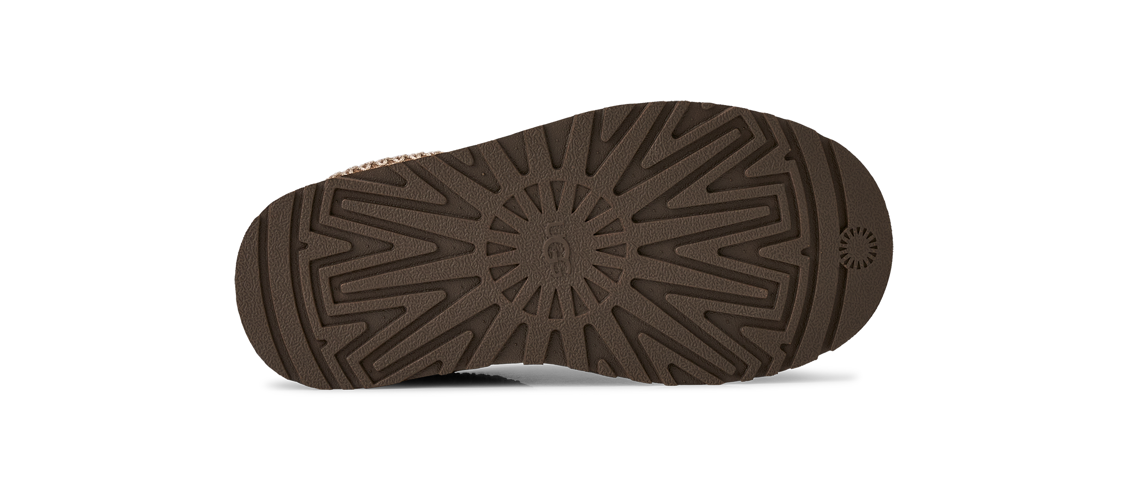 UGG Clog  Hausschuh, Schlupfschuh mit modischer Ethno-Textilbodüre