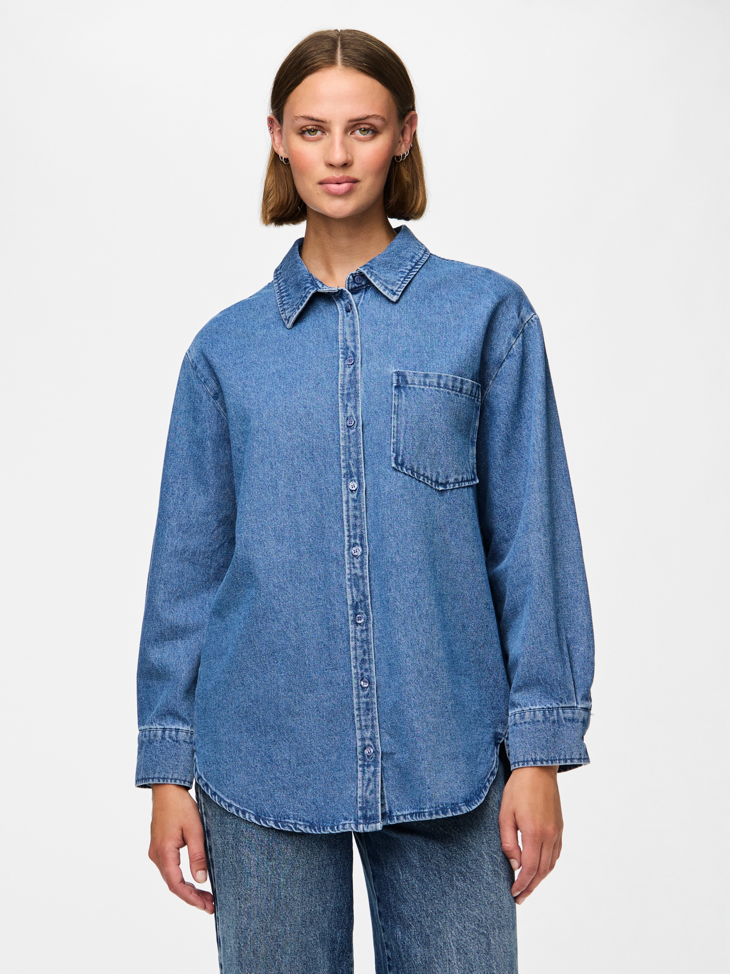 Jeansbluse »PCMAISIE LS DENIM SHIRT NOOS BC«