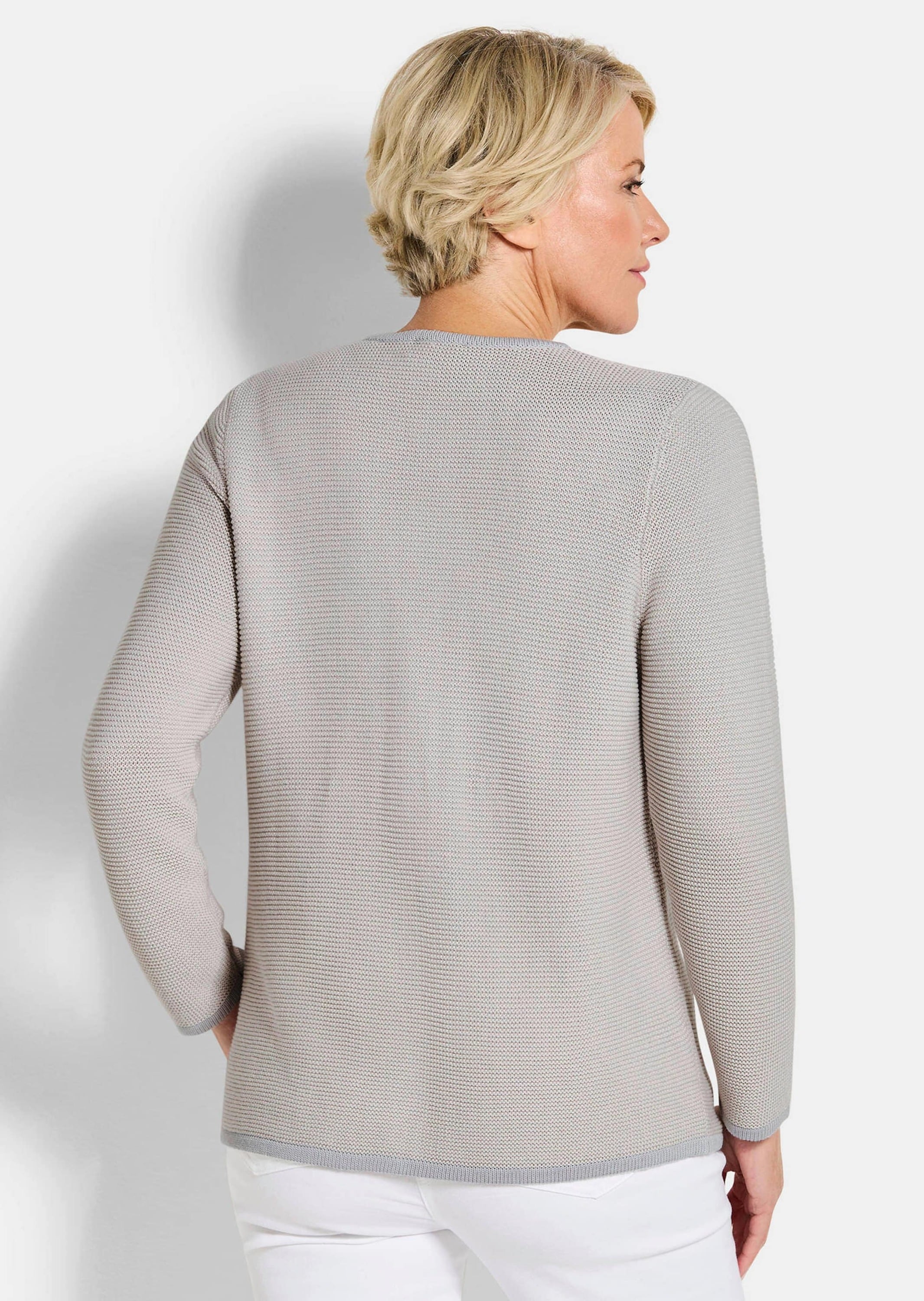 GOLDNER Strickjacke »Elegante Strickjacke mit Taschen« Knöpfe in Perlmutoptik