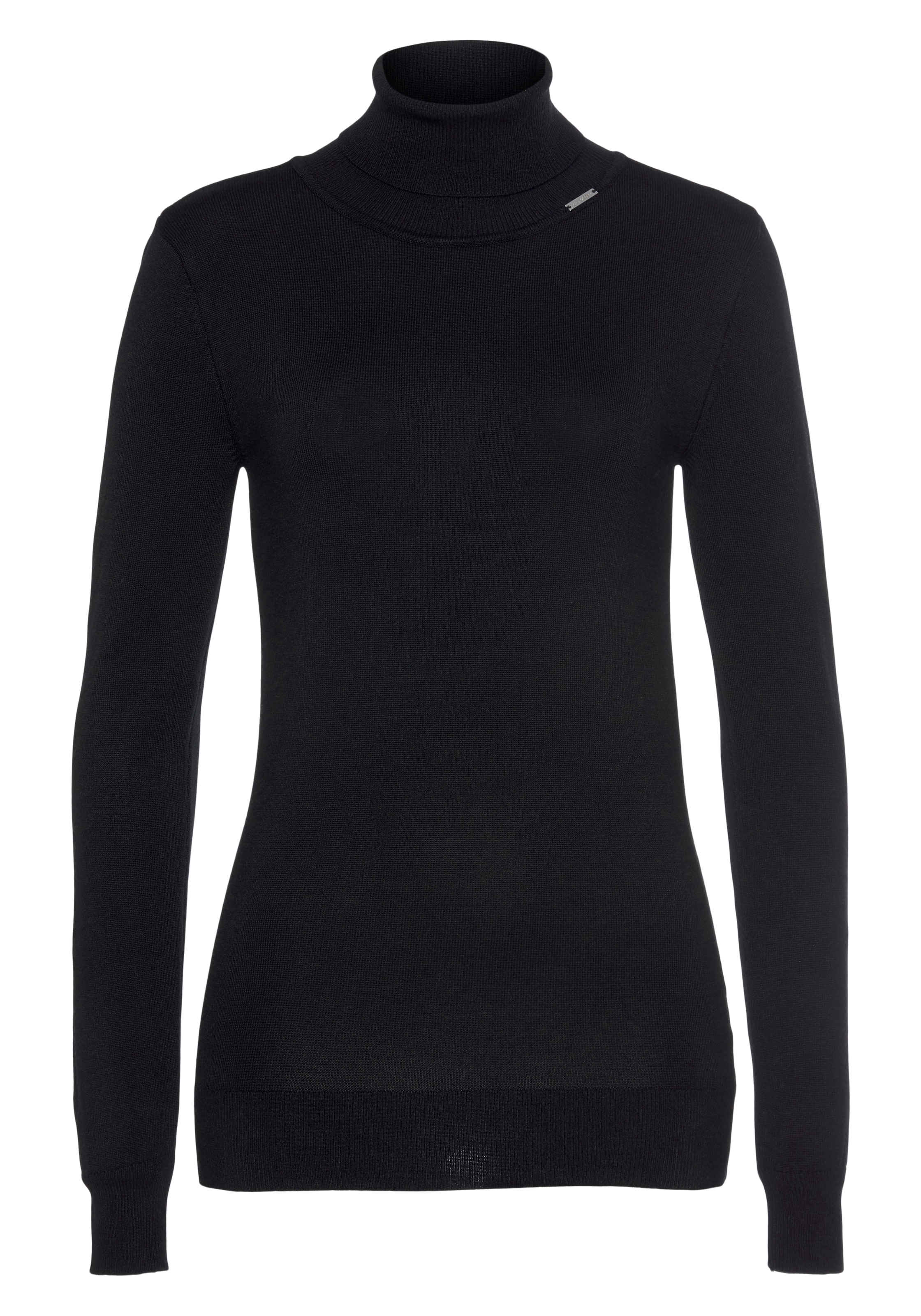 Bruno Banani Rollkragenpullover, mit Metalllogo-NEUE FARBEN