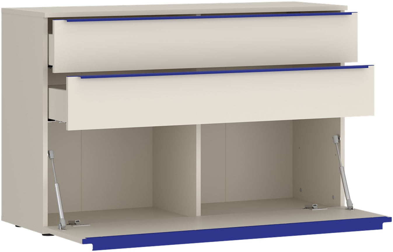 TOM TAILOR HOME Kommode Lowboard, Breite 110 cm,1 Klappe,2 Schubladen, viel Stauraum