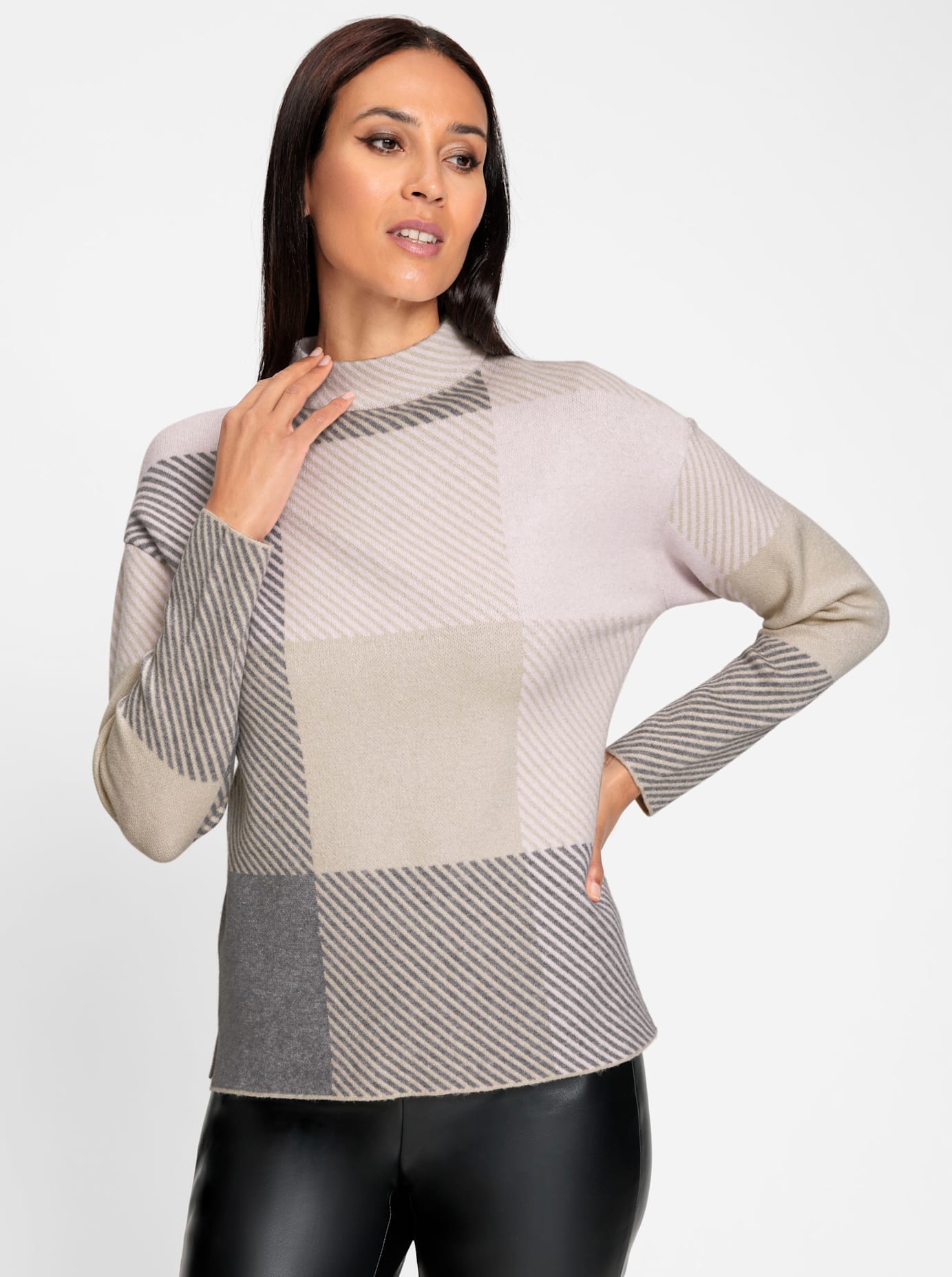heine Stehkragenpullover »Jacquard-Pullover«