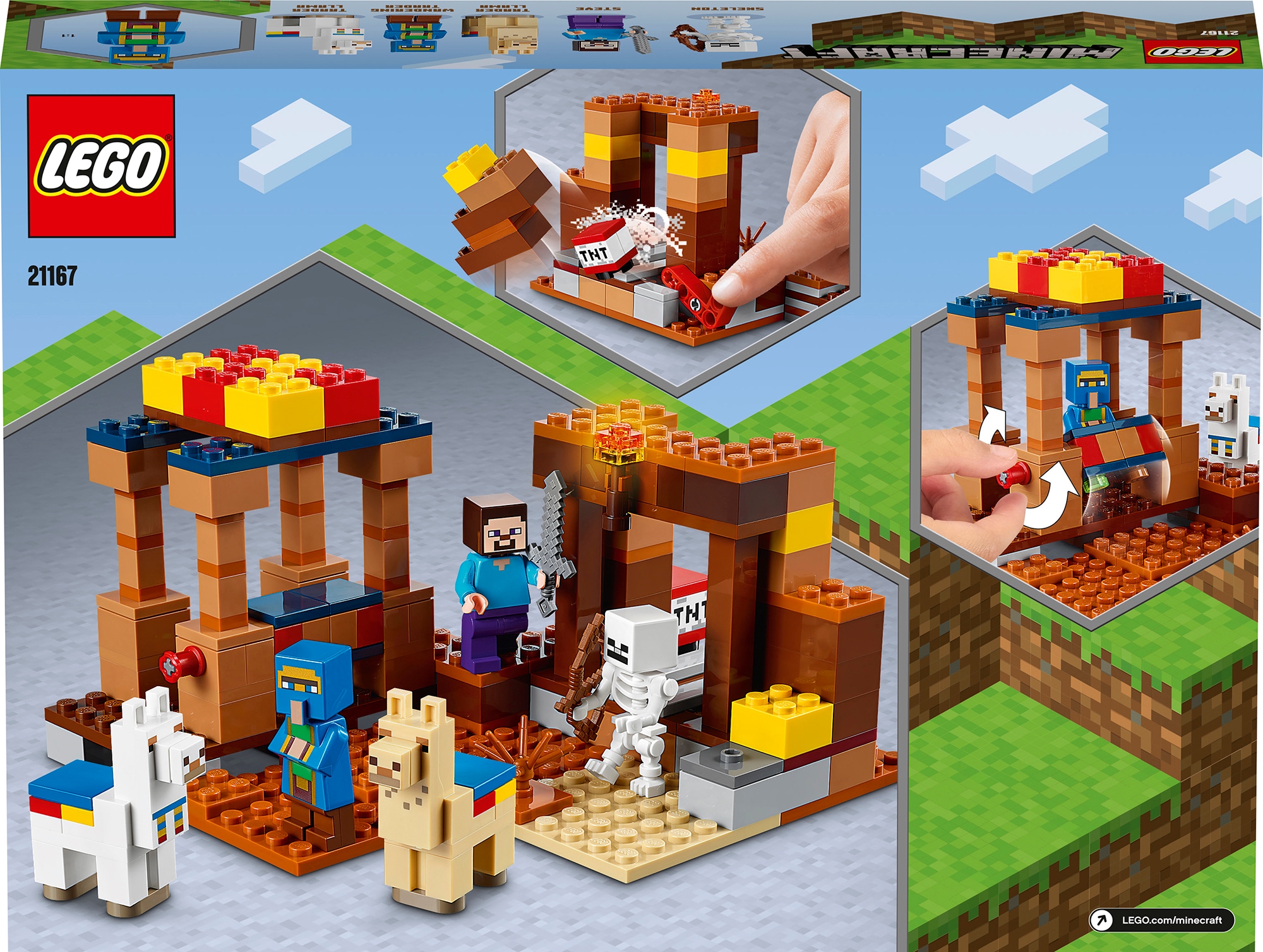 Lego Konstruktionsspielsteine Der Handelsplatz 21167 Lego Minecraft 201 St Made In Europe Inspirierende Highlights Otto