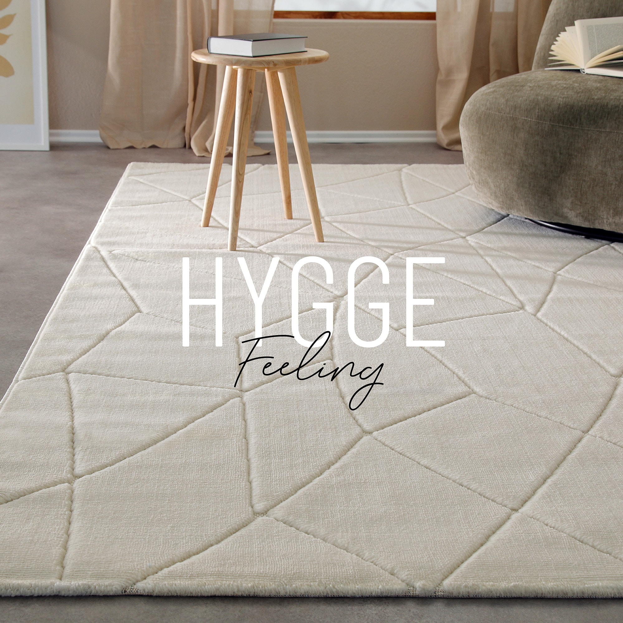 Wecon home Teppich »Unplugged, auch in quadratischer Form«, rechteckig, 10 mm Höhe, Kurzflor, Hoch Tief Struktur, gewebt, Wohnzimmer, Schlafzimmer, modern