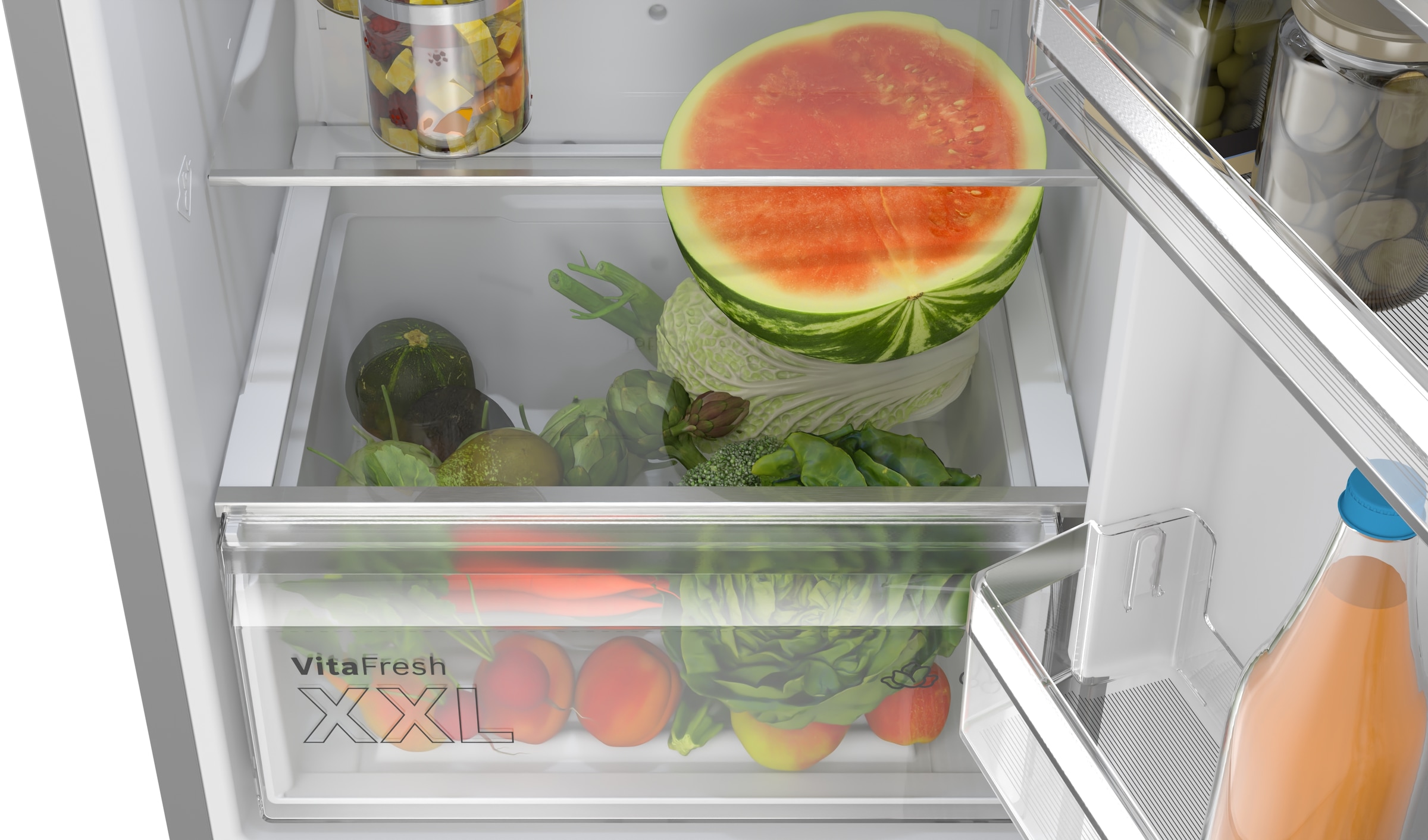 BOSCH Kühl-/Gefrierkombination Serie 4 »KGN392LCG« 203 cm hoch 60 cm breit Total No Frost, VitaFresh XXL <0 °C>, Perfect Fit