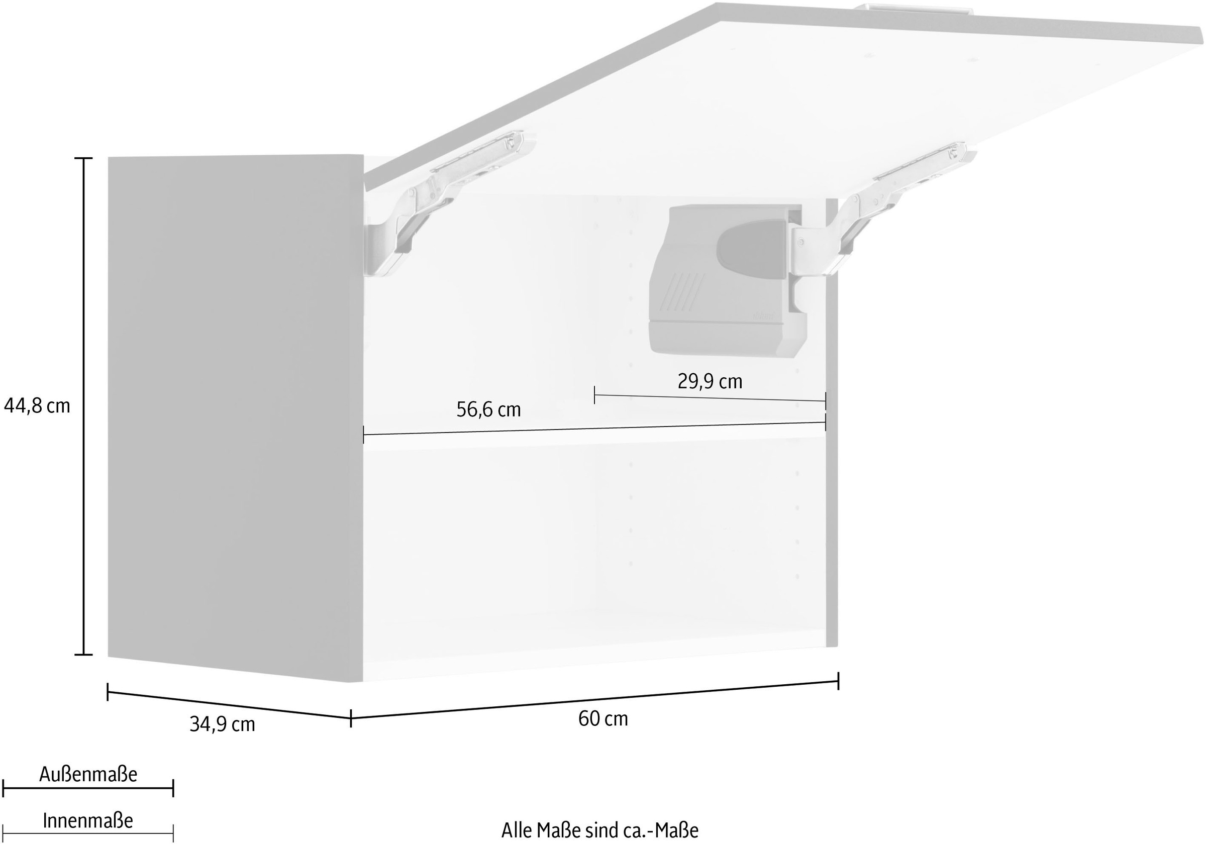 OPTIFIT Klapphängeschrank »Parma«, Breite 60 cm