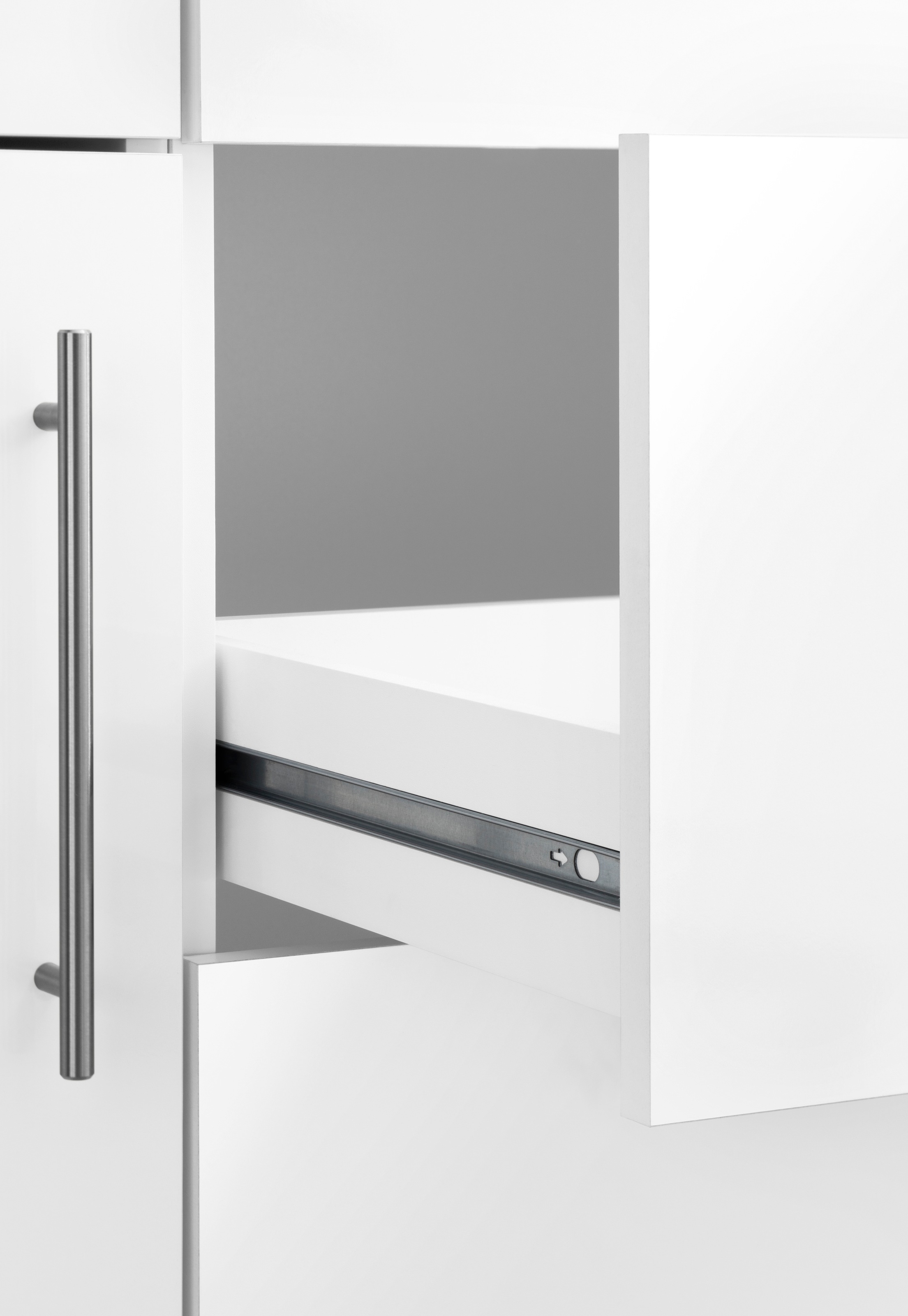 wiho Küchen Küchenzeile »Cali«, mit E-Geräten, Breite 360 cm mit Metallgriffen
