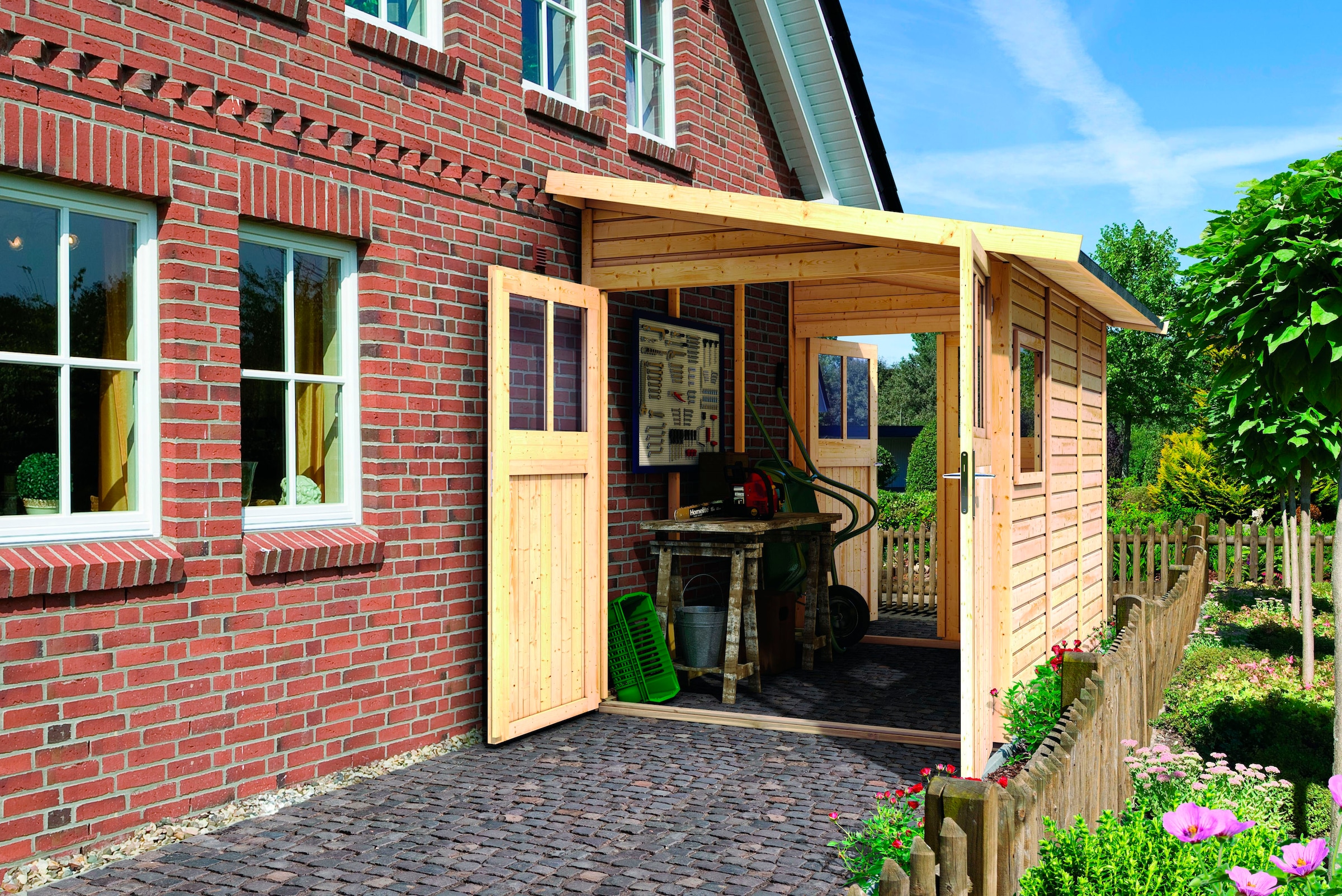 Karibu Gartenhaus »Wurmberg 3« terragrau oder naturbelassen