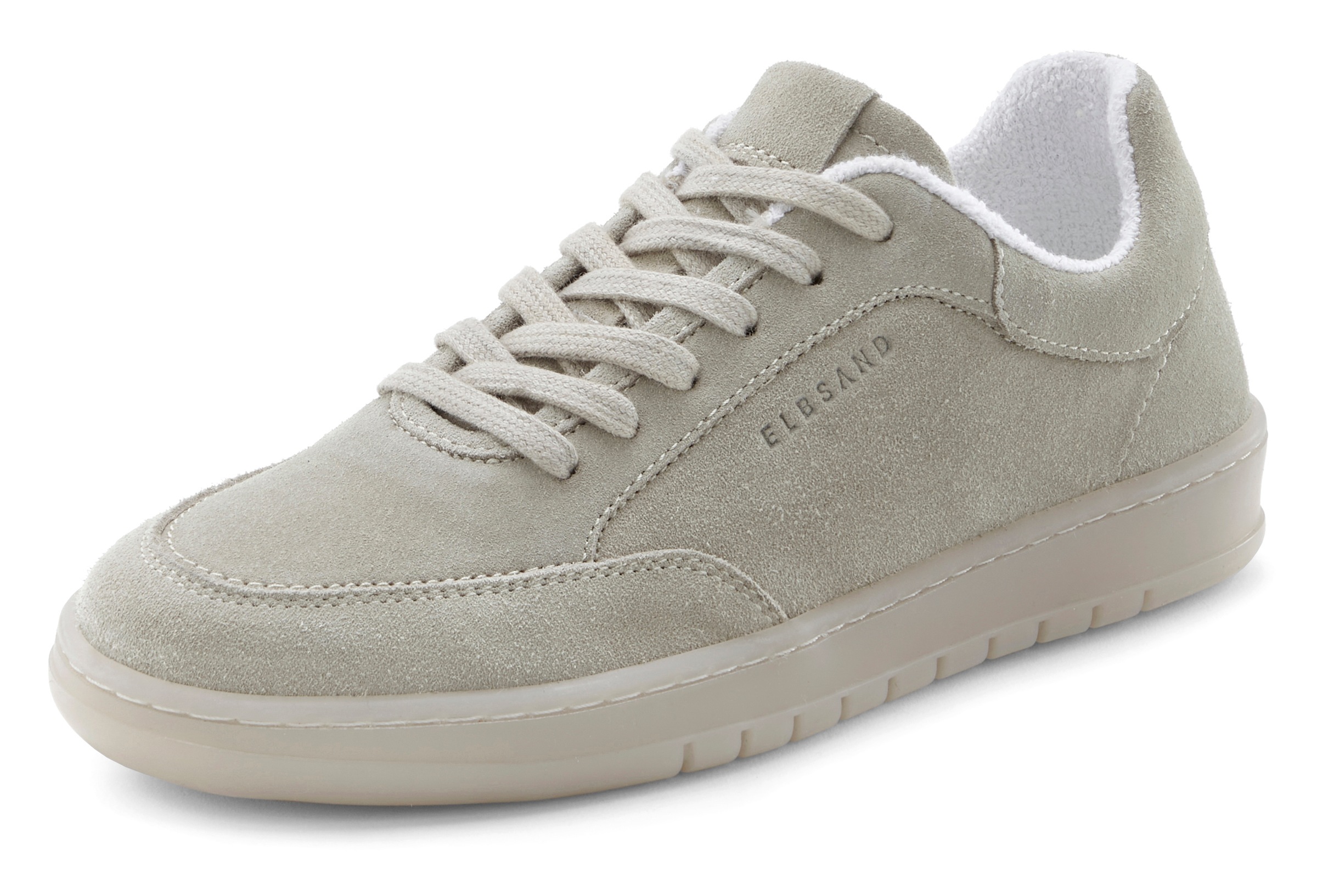 Elbsand Sneaker, Schnürhalbschuh, Freizeitschuh aus Leder mit Frottee Innenfutter