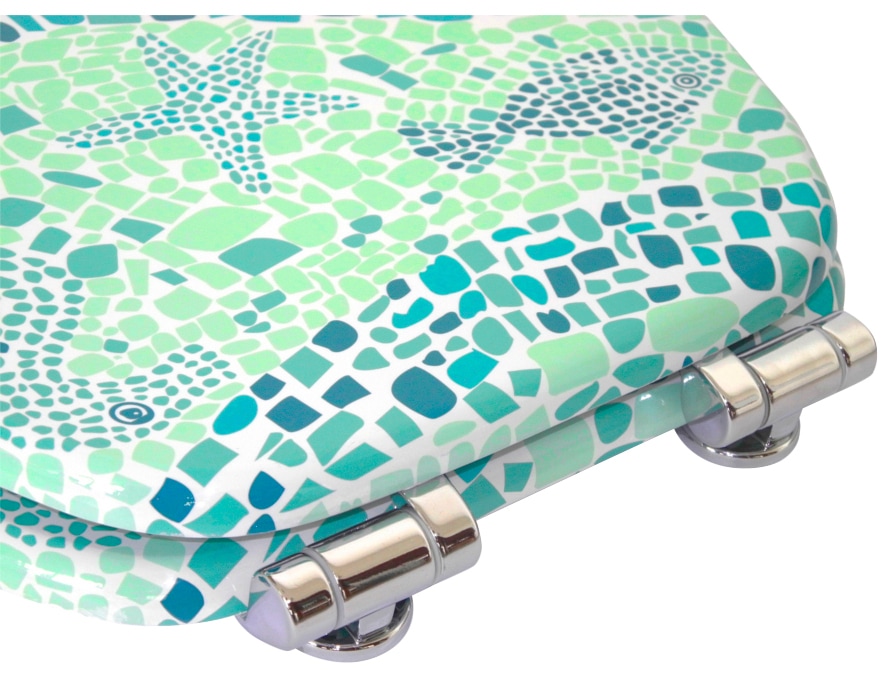Sanilo WC-Sitz »Mosaic World Green«, mit Absenkautomatik