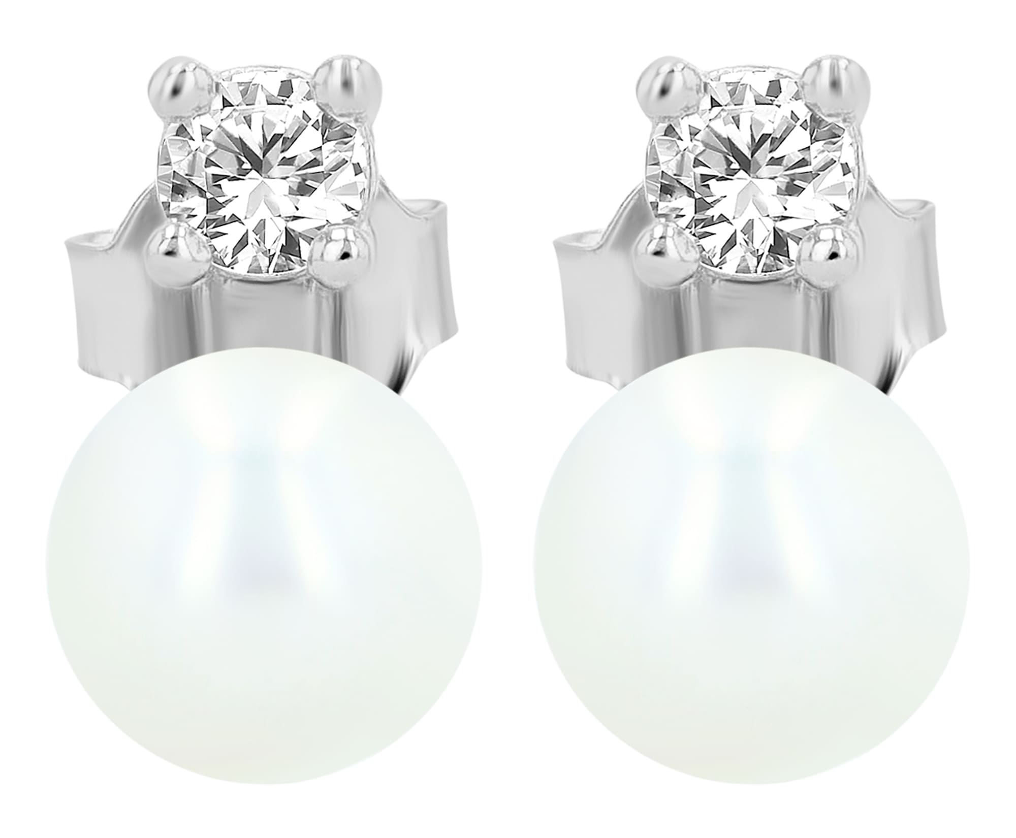 Adelia´s Paar Ohrstecker »Damen Ohrringe ¿ Ohrstecker aus 925 Silber mit Süßwasserperle«