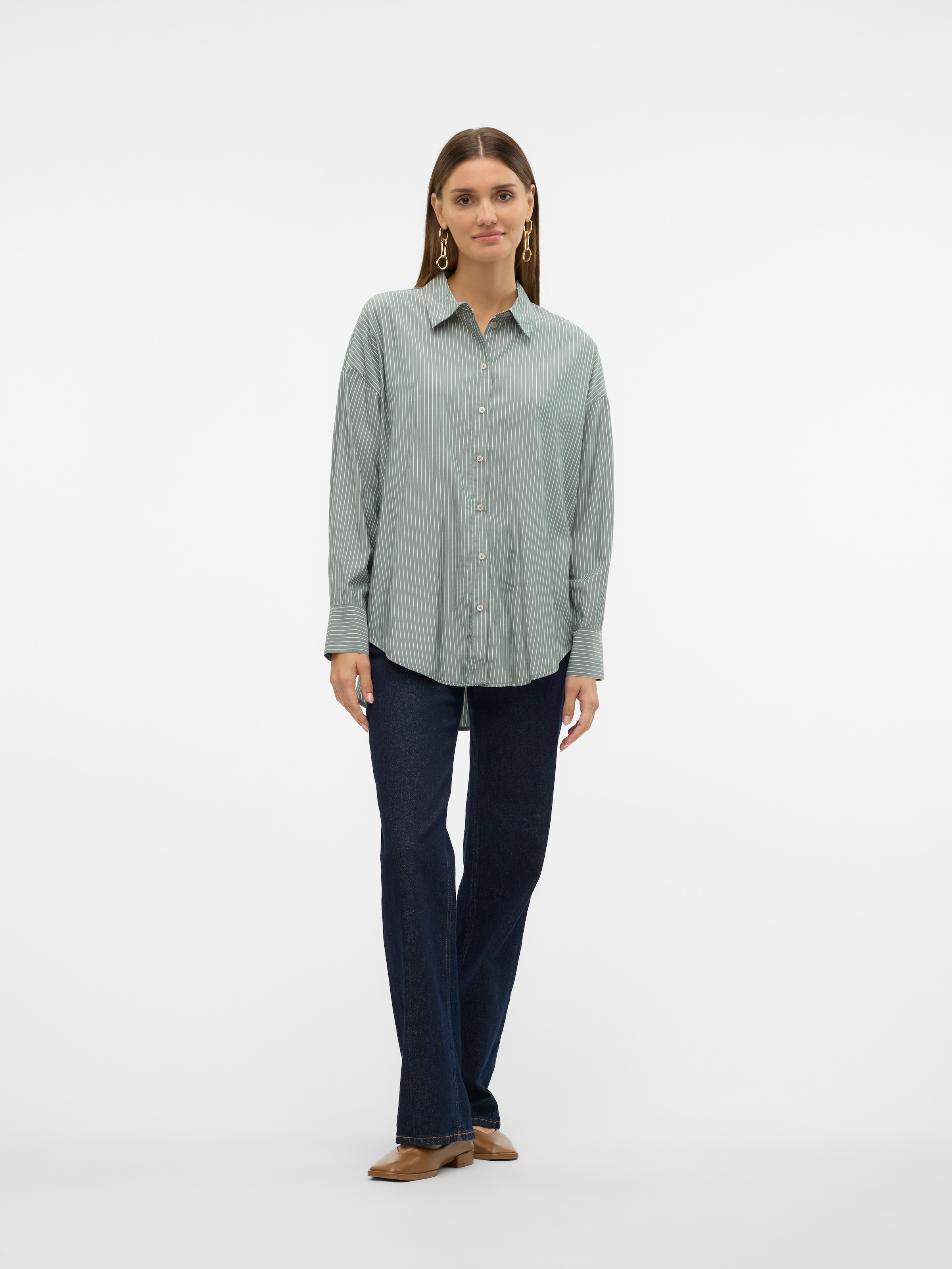 Vero Moda Langarmbluse »VMNORA LS OVERSIZE SHIRT WVN GA NOOS«