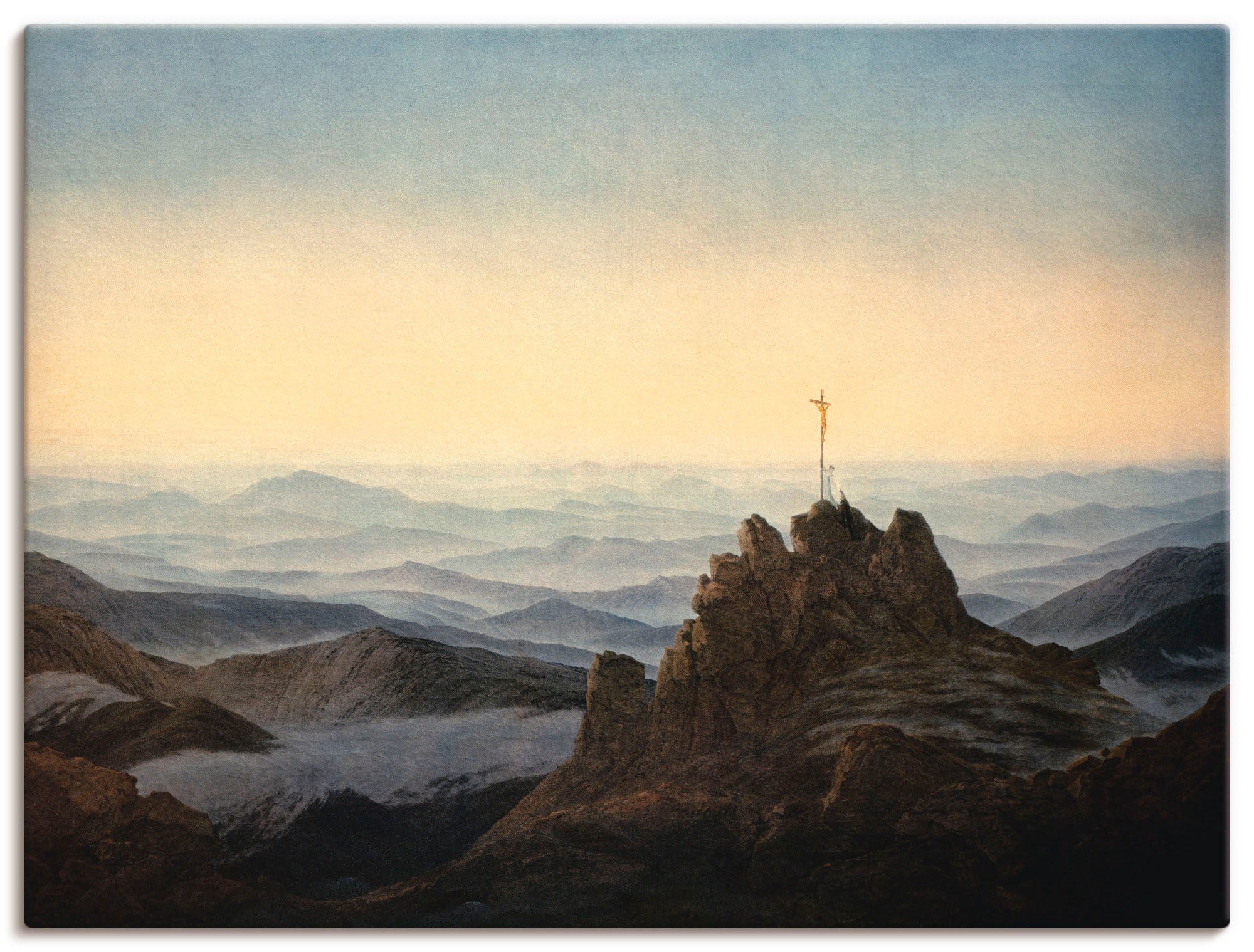 Artland Wandbild »Morgen im Riesengebirge, 1810/11«, Berge, (1 St.), in vielen Größen & Produktarten -Leinwandbild, Poster, Wandaufkleber / Wandtattoo auch für Badezimmer geeignet
