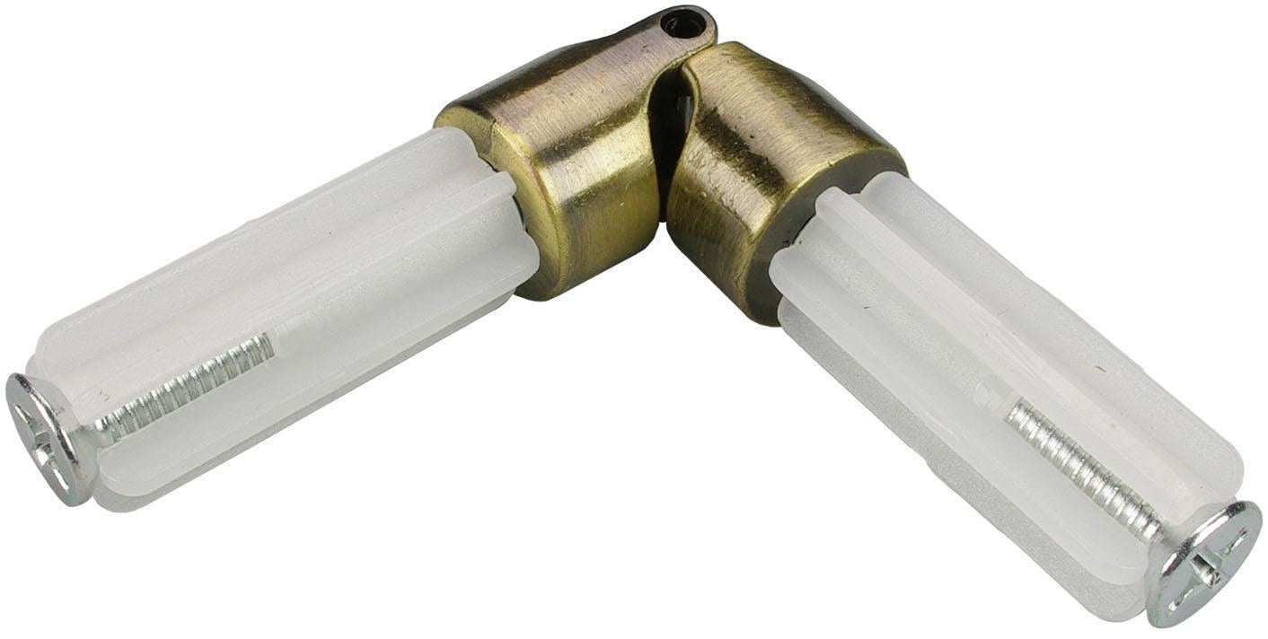 Liedeco Gelenkverbinder 1 Stk. tlg. Eckverbinder für Gardinenrohre Ø 16 mm