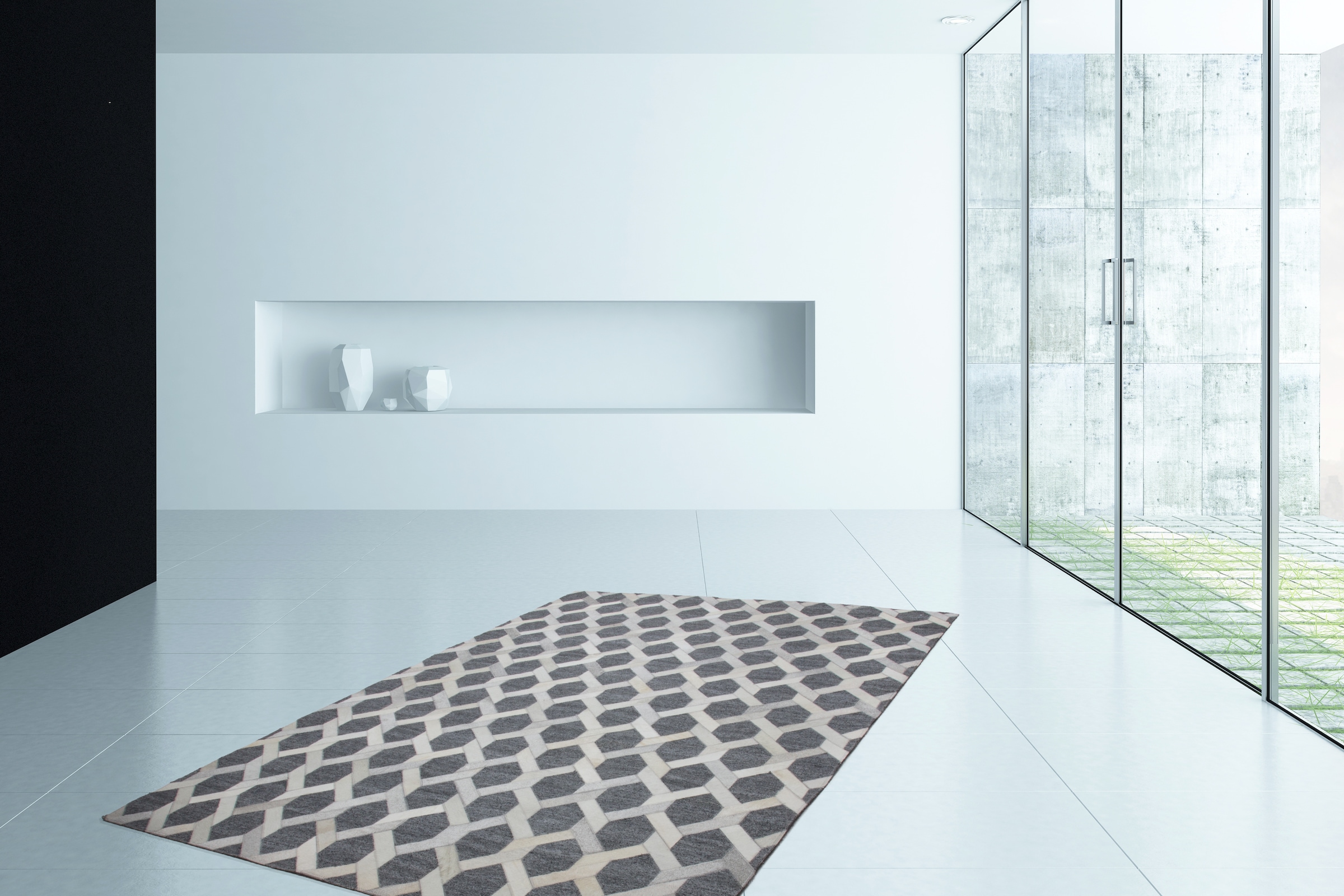 Kayoom Teppich »Chimera 110«, rechteckig, 11 mm Höhe, Materialmix aus Viskose und Leder, handgefertigtes Unikat