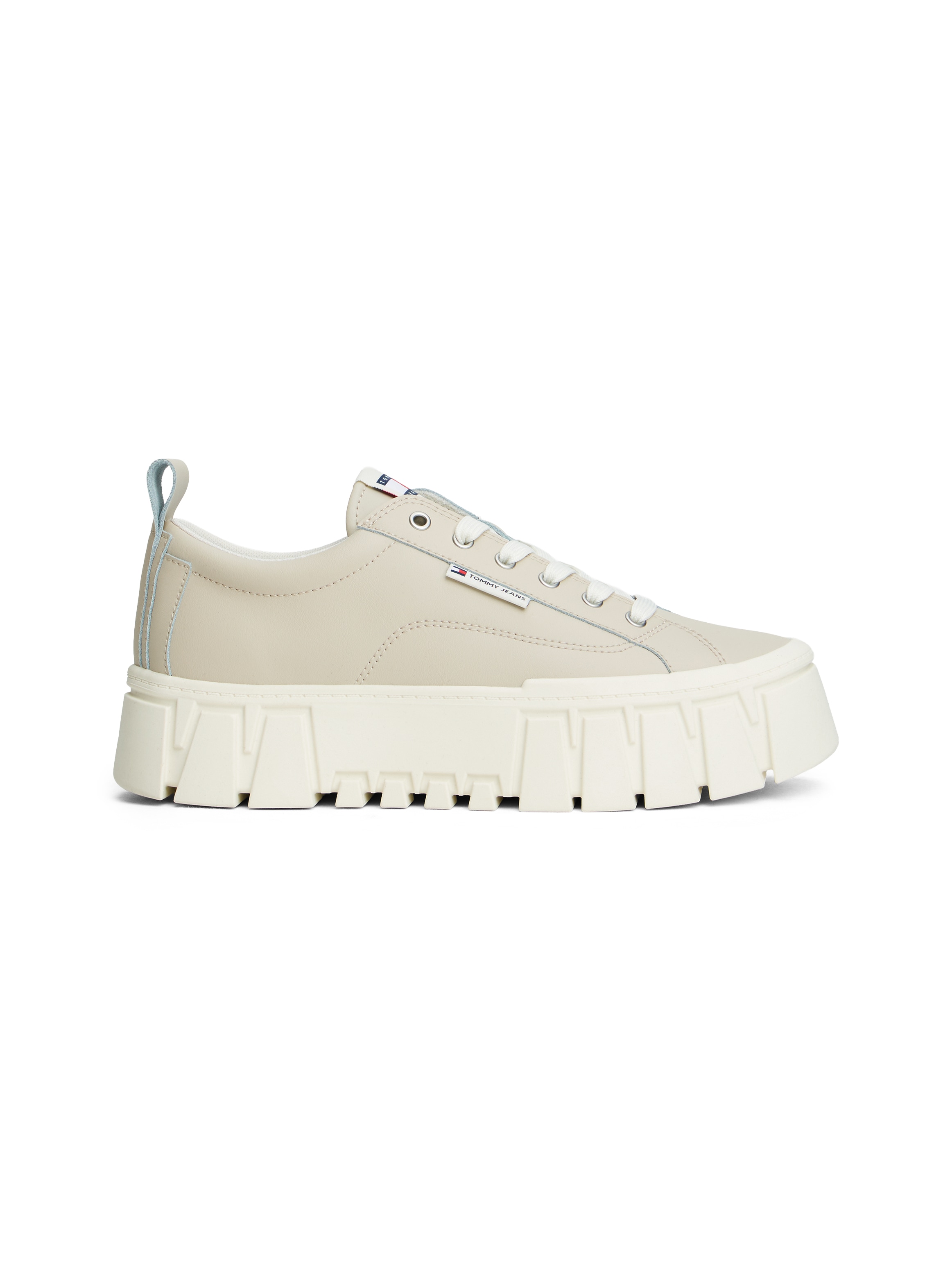 Tommy Jeans Plateausneaker »TJW VULC FLATFORM LEATHER«  , Freizeitschuh, Halbschuh, Schnürschuh mit dezenten Ziernähten