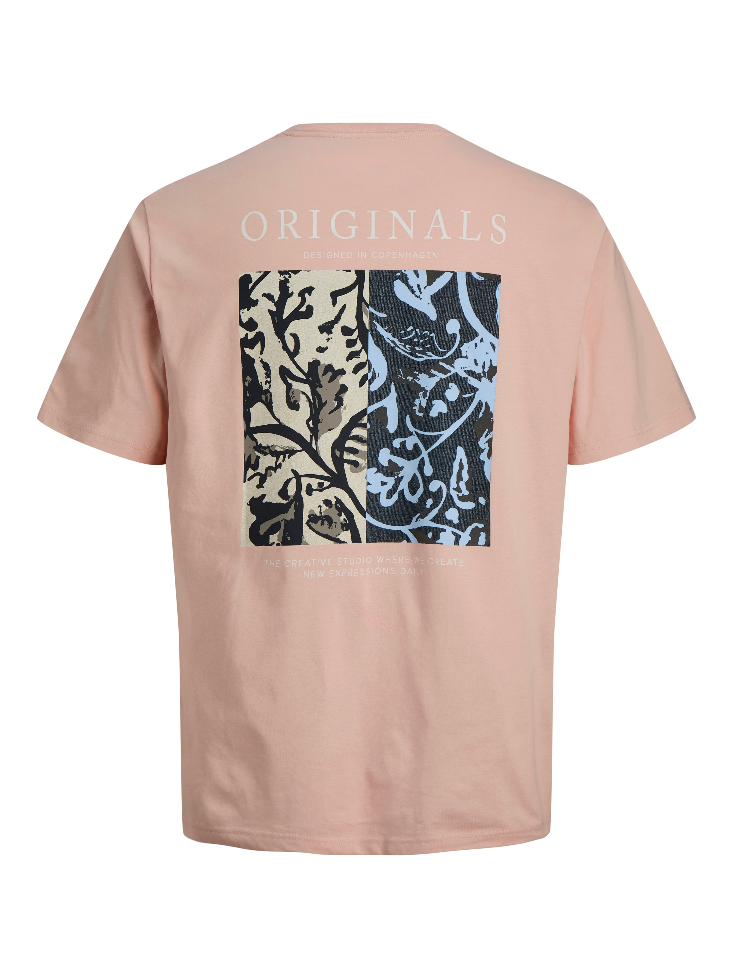 Jack & Jones Kurzarmshirt »JORMONTAUK AOP BACK TEE SS CREW NECK« Baumwolle, regular fit
