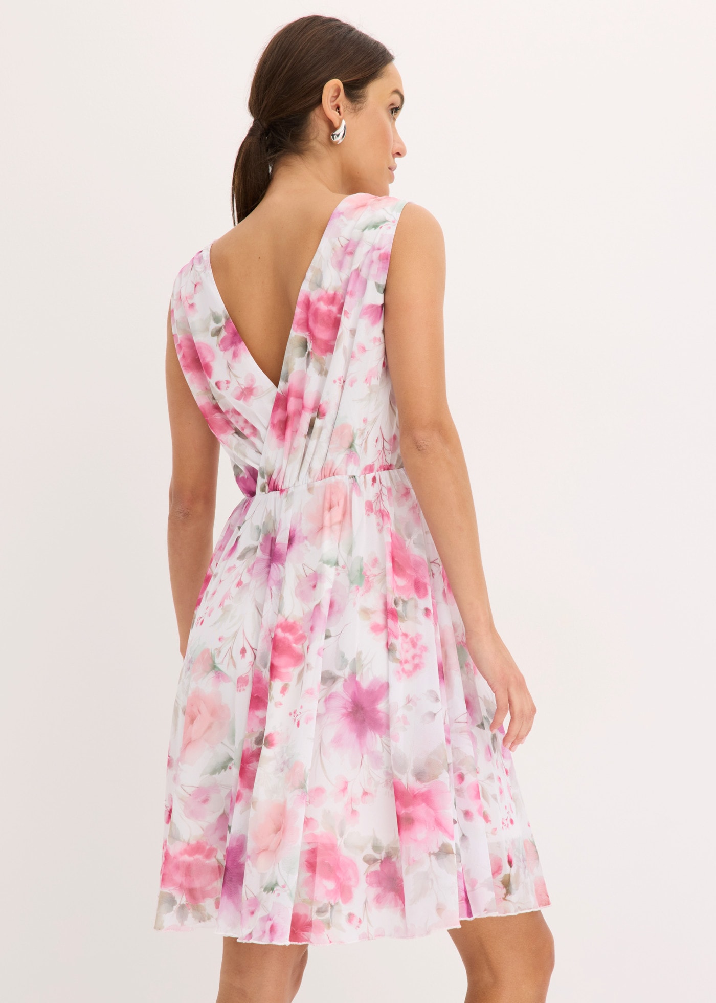 bonprix Minikleid in Wickeloptik, aus Polyester und Elasthan, ausgestellte Passform