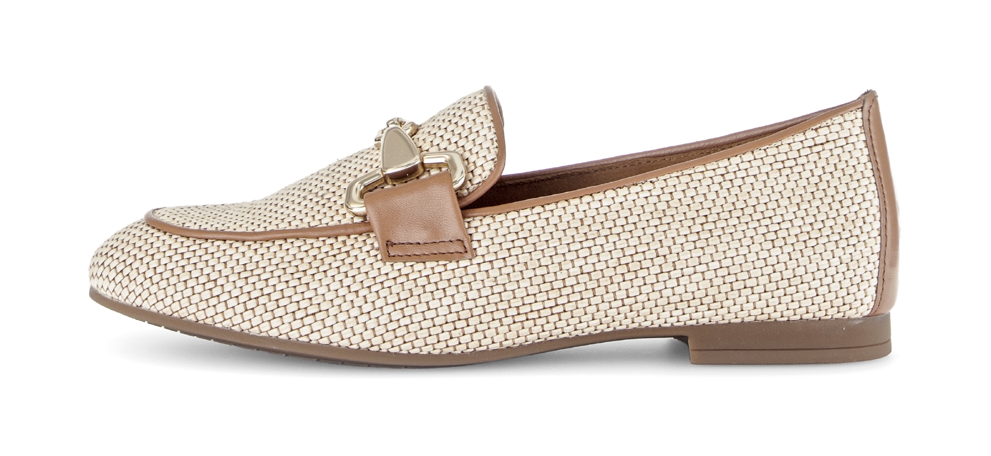 Gabor Slipper  Blockabsatz, Businessschuh, Ballerina mit goldfarbenem Schmuckelement