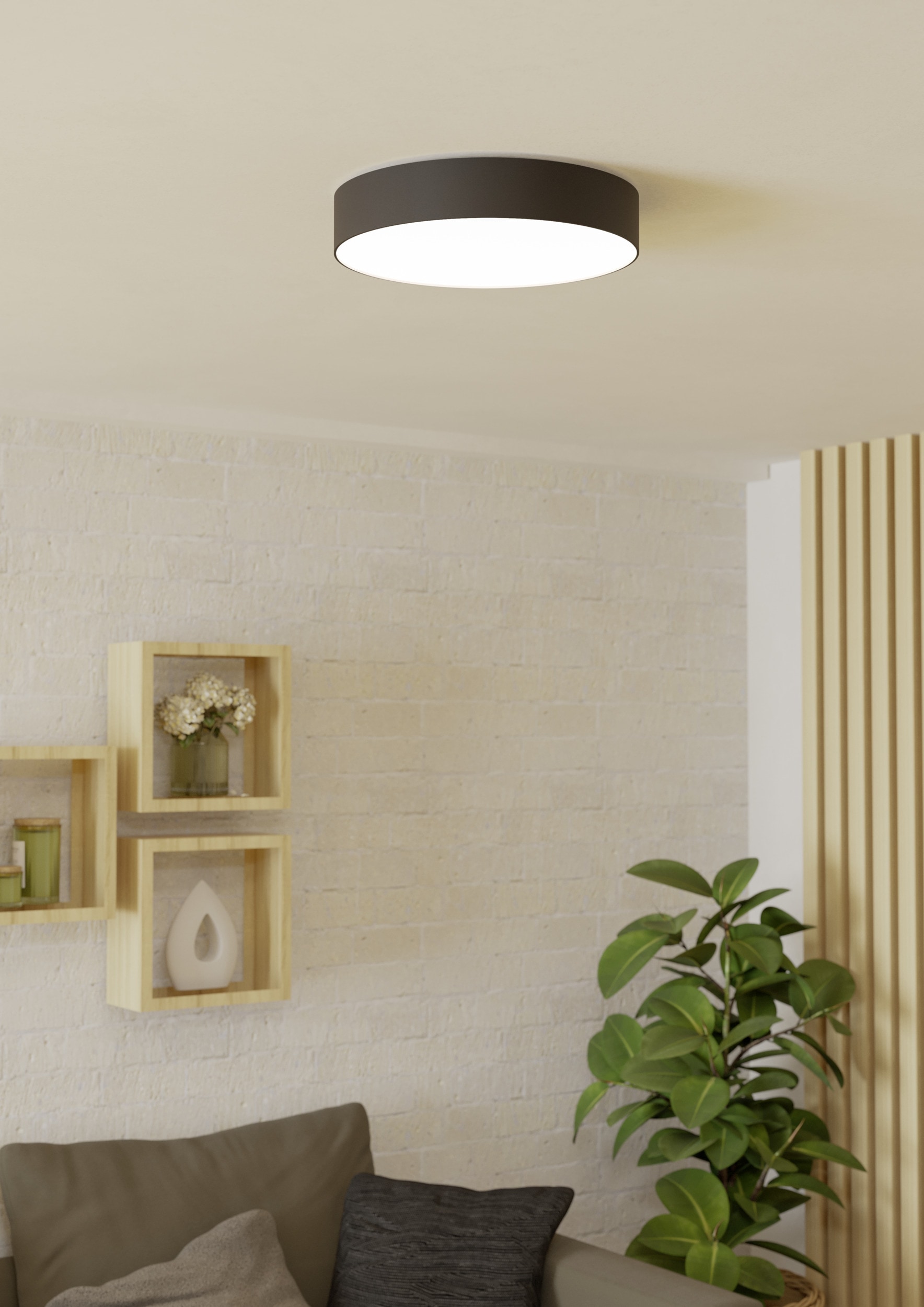 EGLO LED Deckenleuchte »GALLIZZI-Z Deckenlampe - Kunststoff - LED - 15W - IP20« LED-Modul 1 Stk. Kaltweiß | Neutralweiß | RGB | Warmweiß Wohzimmerlampe, Esszimmerlampe, Flur, Schlafzimmer, H7 x Ø39 cm