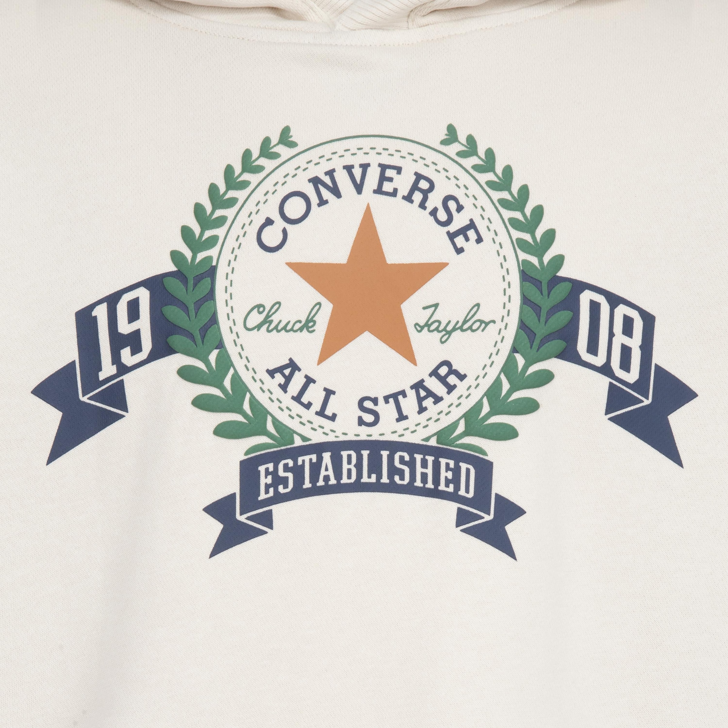 Converse Kapuzensweatshirt »CNVB REC CLUB FT SLEEVE STRIPE für Kids«, mit großem Converse Aufdruck
