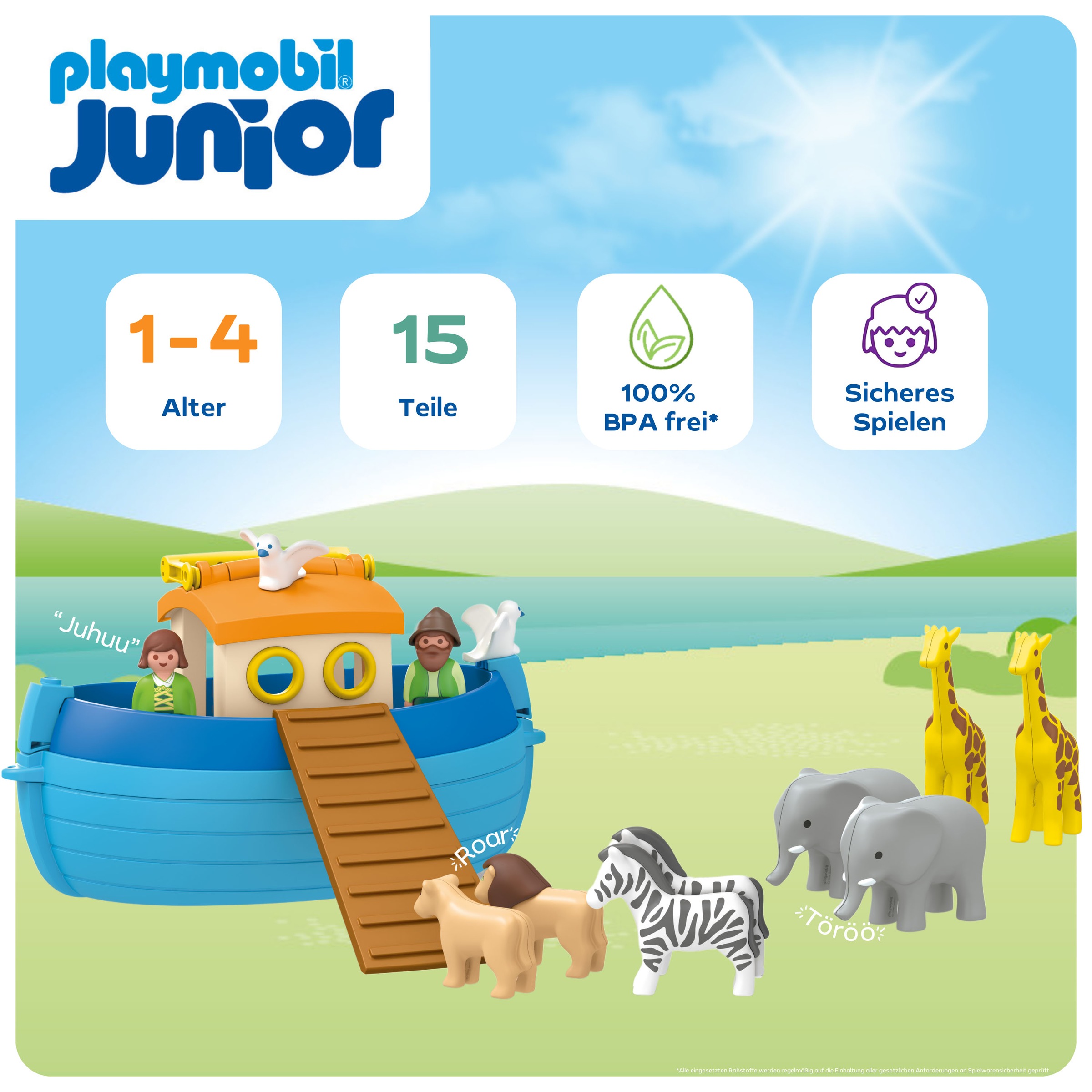 Playmobil® Konstruktions-Spielset »Meine Mitnehm-Arche Noah (71681), JUNIOR«, (15 St.), Made in Europe