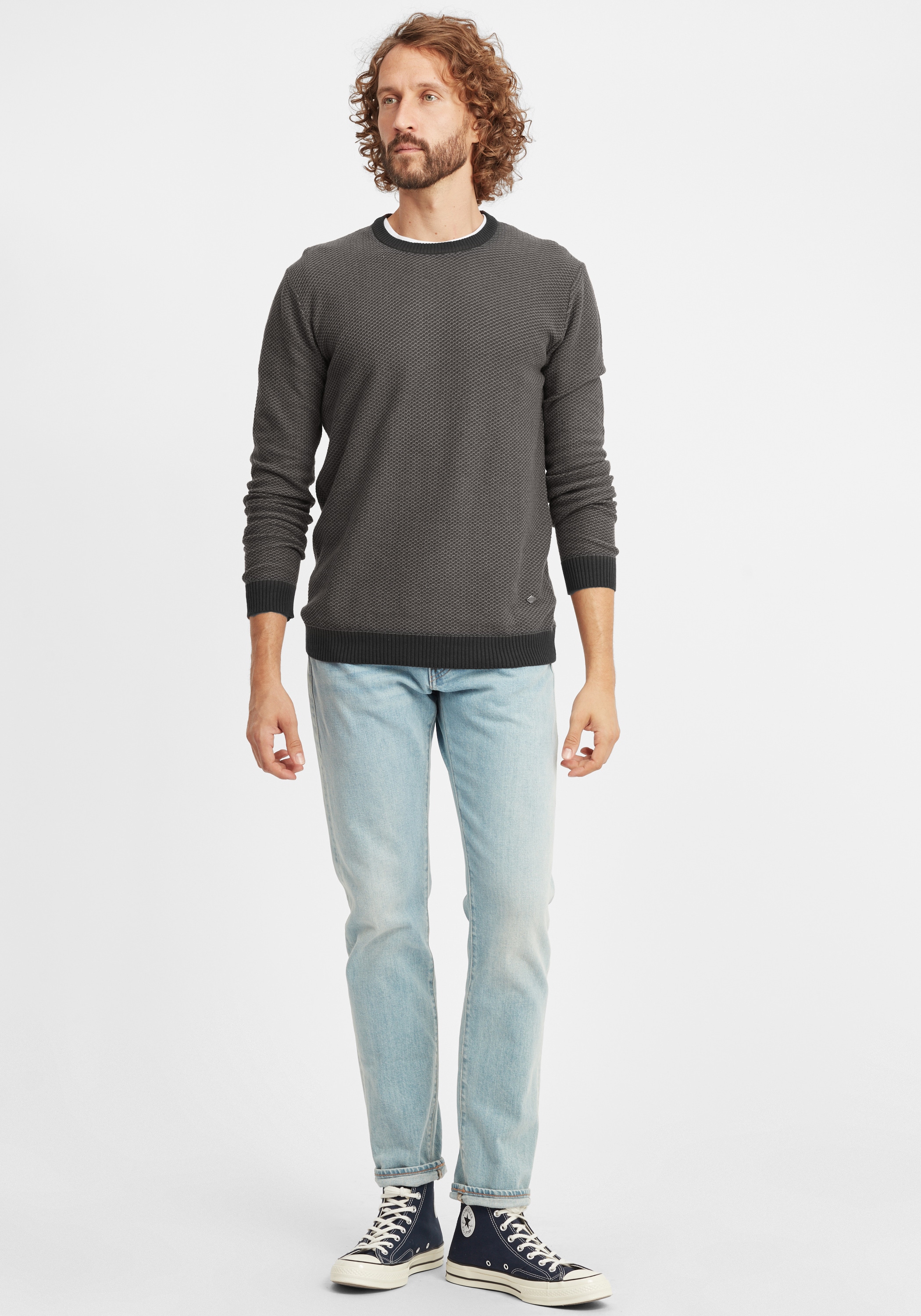 !Solid Strickfleece-Pullover »Strickpullover SDDumon«