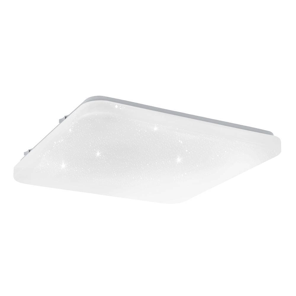 EGLO LED Deckenleuchte »FRANIA-S Deckenlampe, weiß, Kristalleffekt, geringe Aufbauhöhe,1x14,6W«, 1 flammig, Leuchtmittel LED-Board | LED fest integriert, Wohzimmer, Küche, Esszimmer, Flur, modern, 1600 Lumen, 33x33x7cm