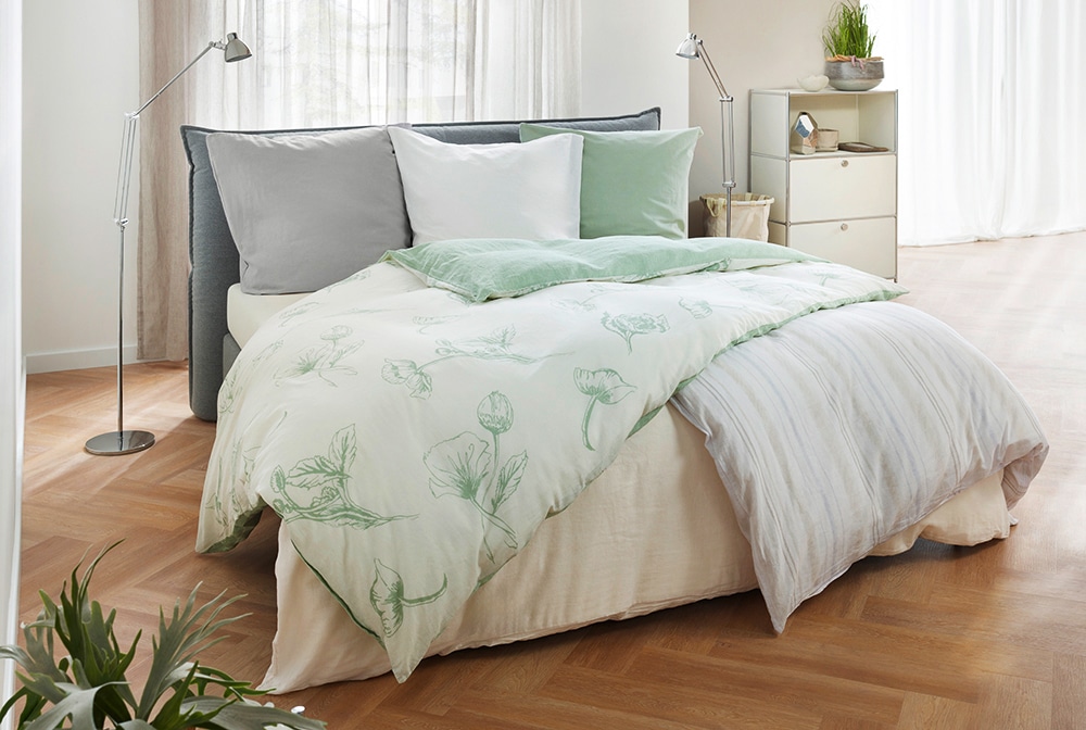 Primera Bettwäsche »Halbleinen-Bettwäsche« 2 tlg. 55% Baumwolle, 45% Leinen